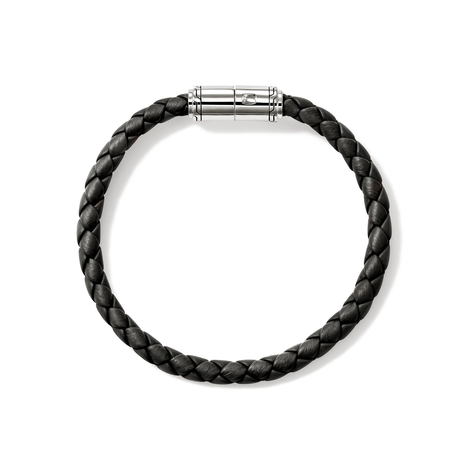 Leather Bracelet, Sterling Silver, 6MM|BU98688BL - Image 4