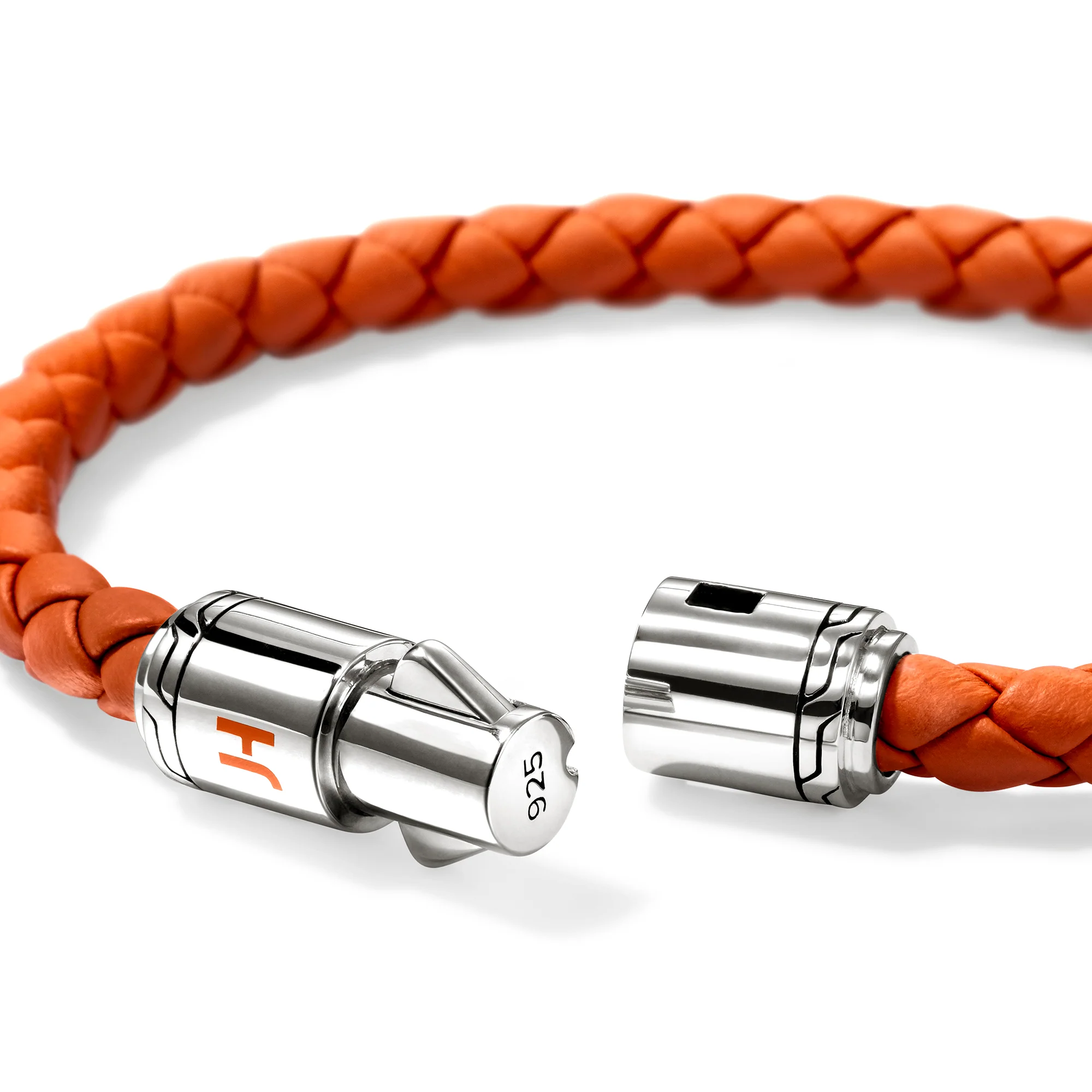 Leather Bracelet, Sterling Silver, 6MM|BU98688OR - Image 2