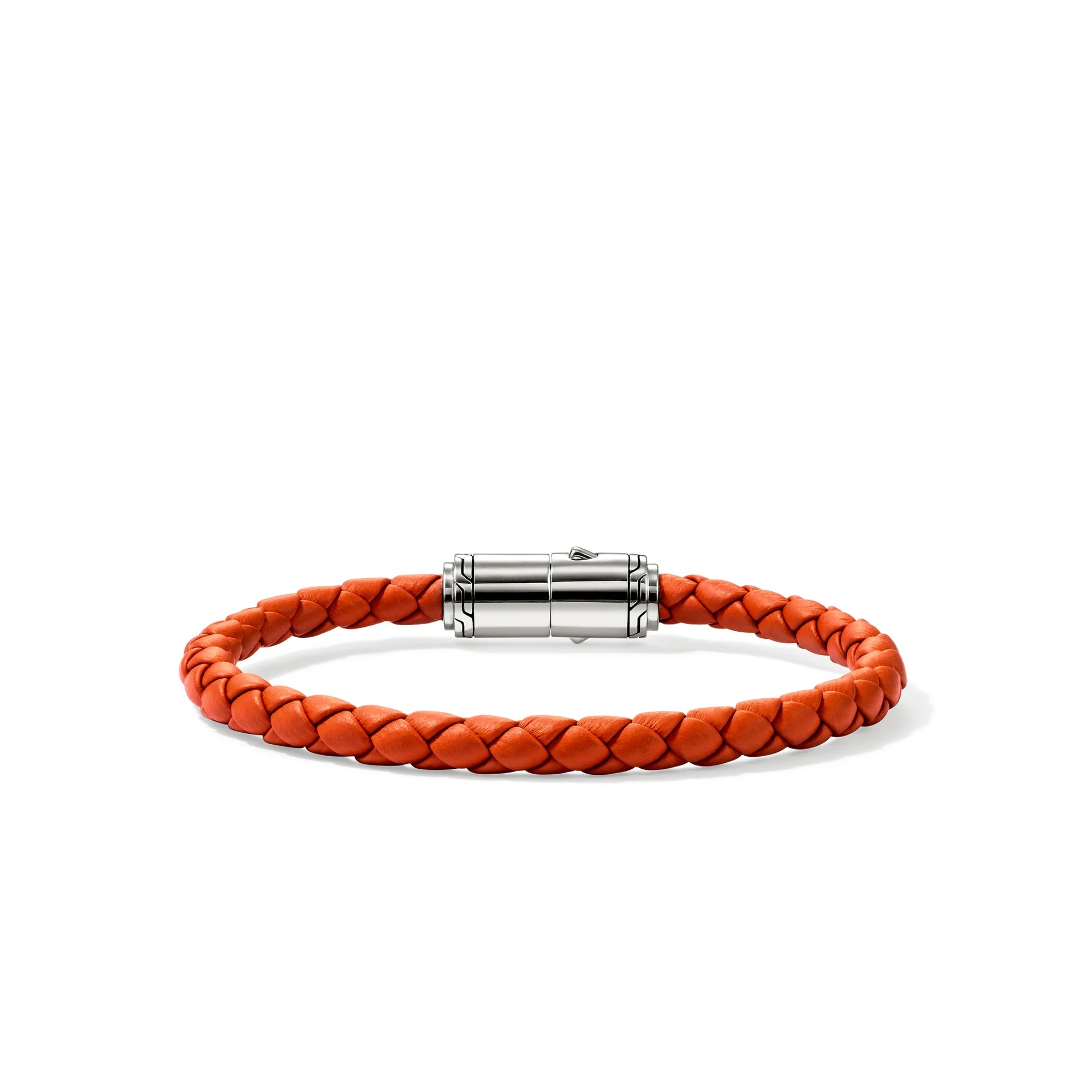 Leather Bracelet, Sterling Silver, 6MM|BU98688OR - Image 3