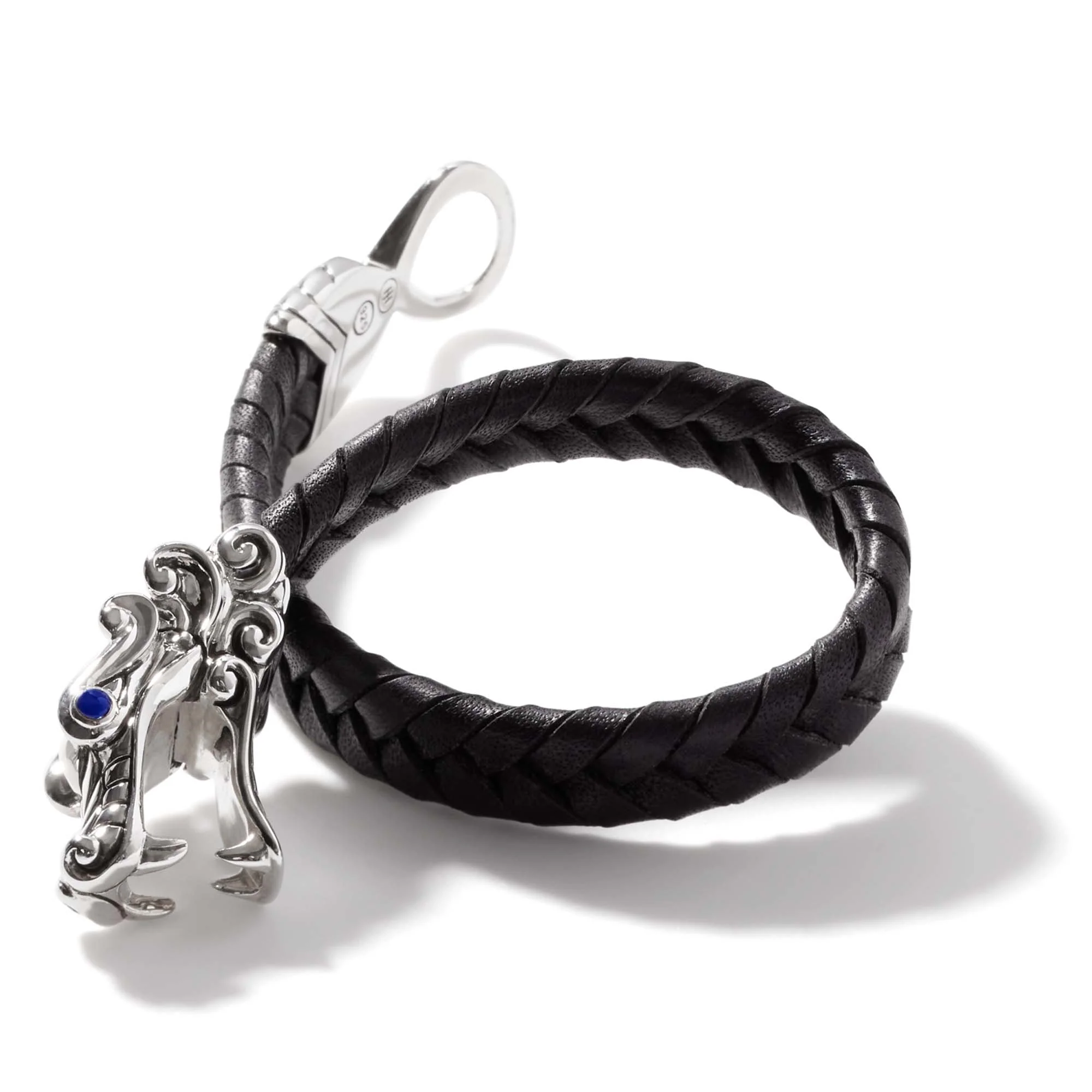 Naga Bracelet, Sterling Silver, Leather|BMS6511522BLBSP - Image 3