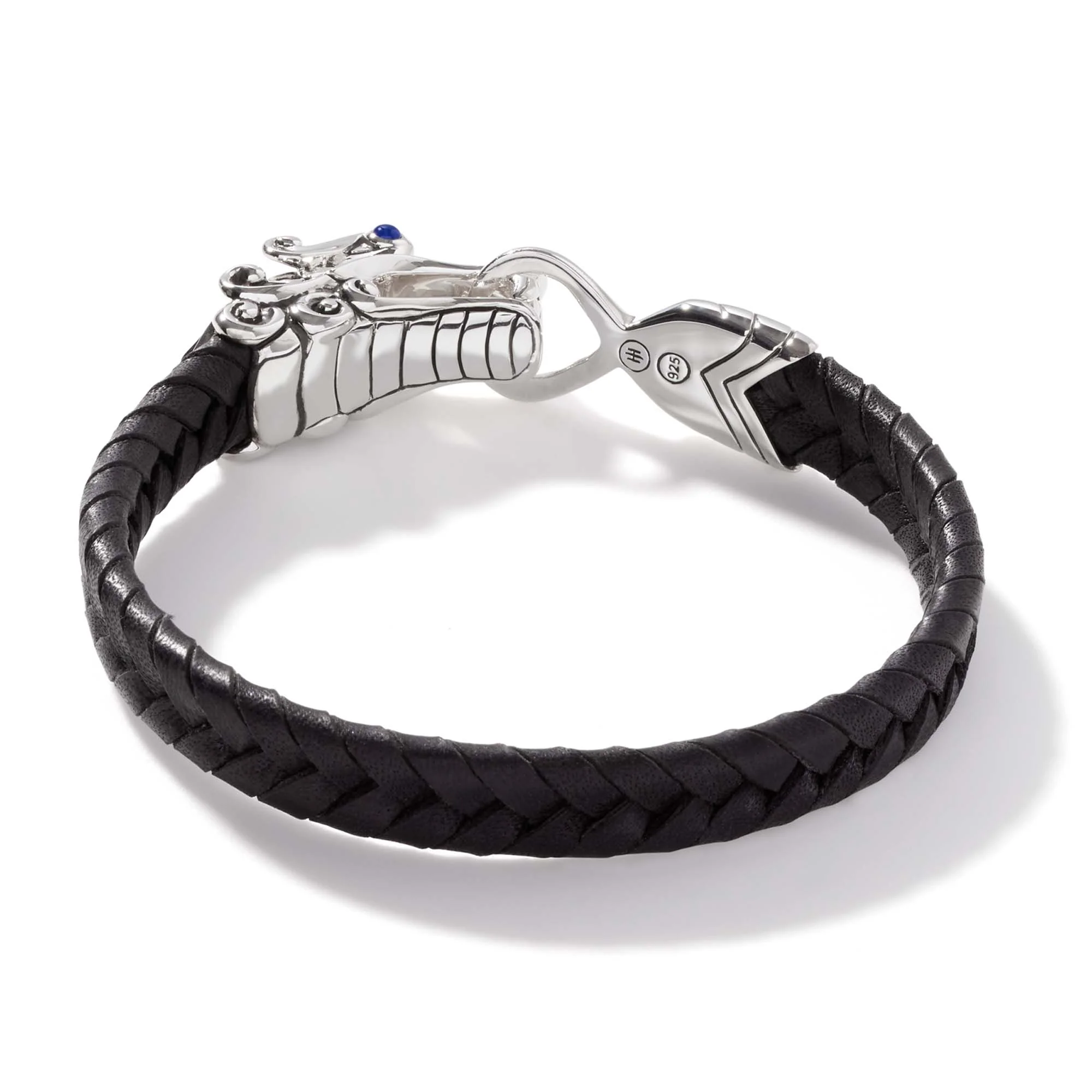 Naga Bracelet, Sterling Silver, Leather|BMS6511522BLBSP - Image 4