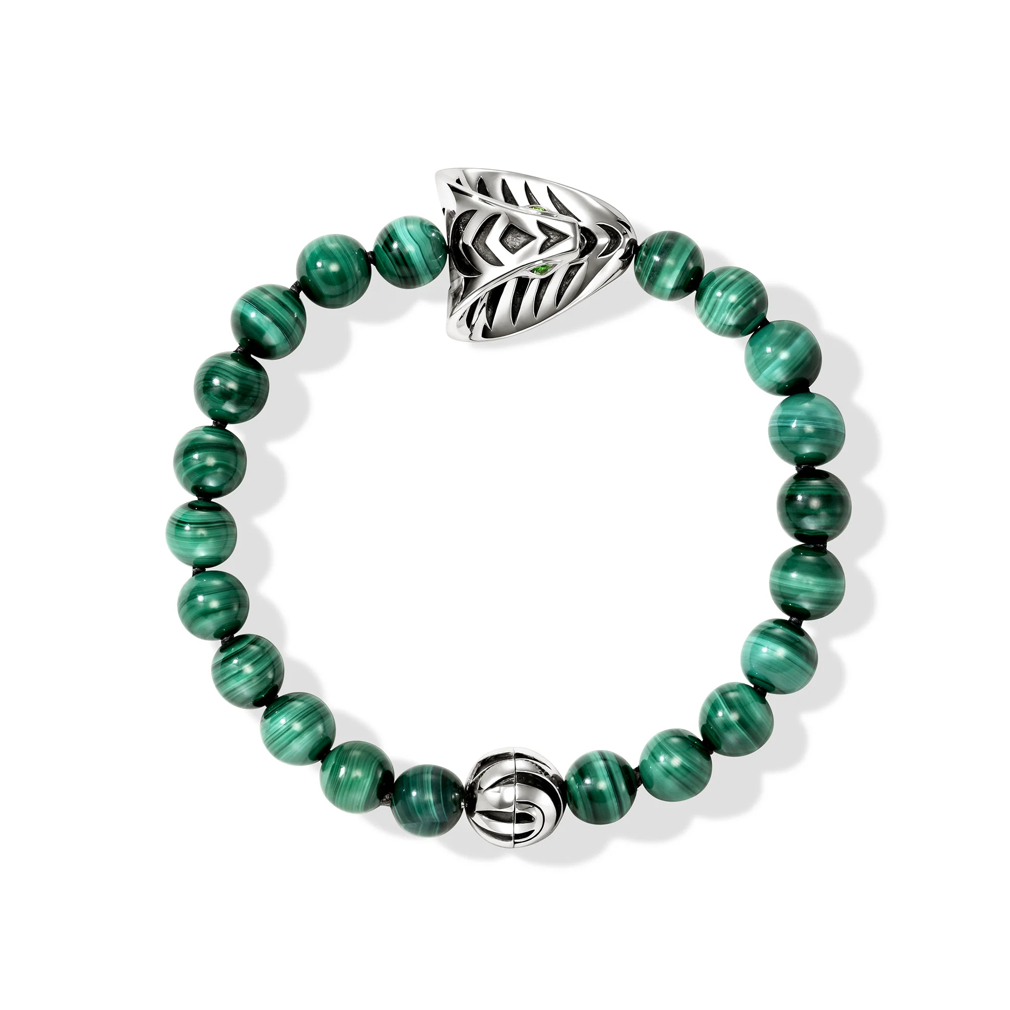 Legends Cobra Bracelet, Sterling Silver, Malachite, 8MM|BUS603841MHTS - Image 3
