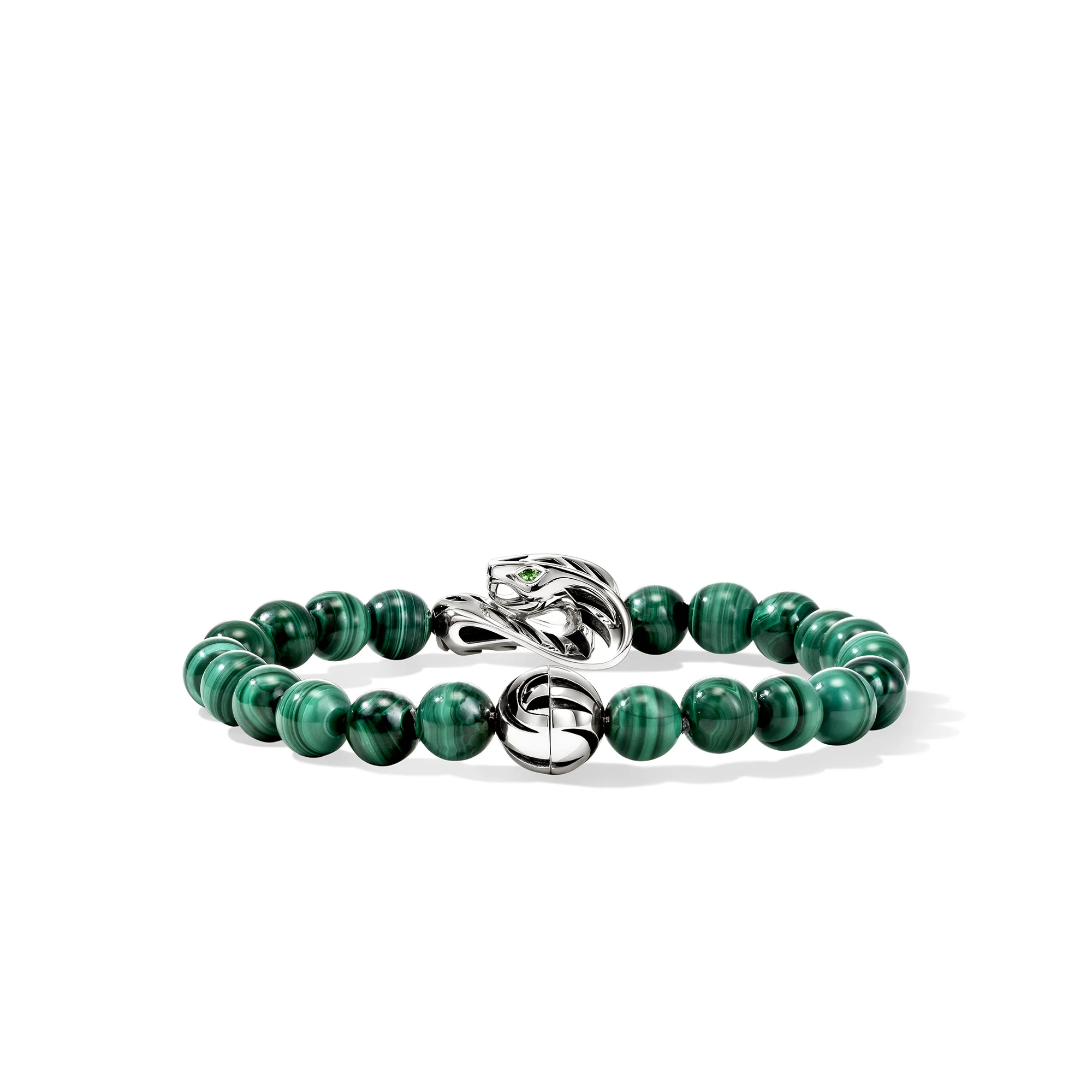 Legends Cobra Bracelet, Sterling Silver, Malachite, 8MM|BUS603841MHTS - Image 4