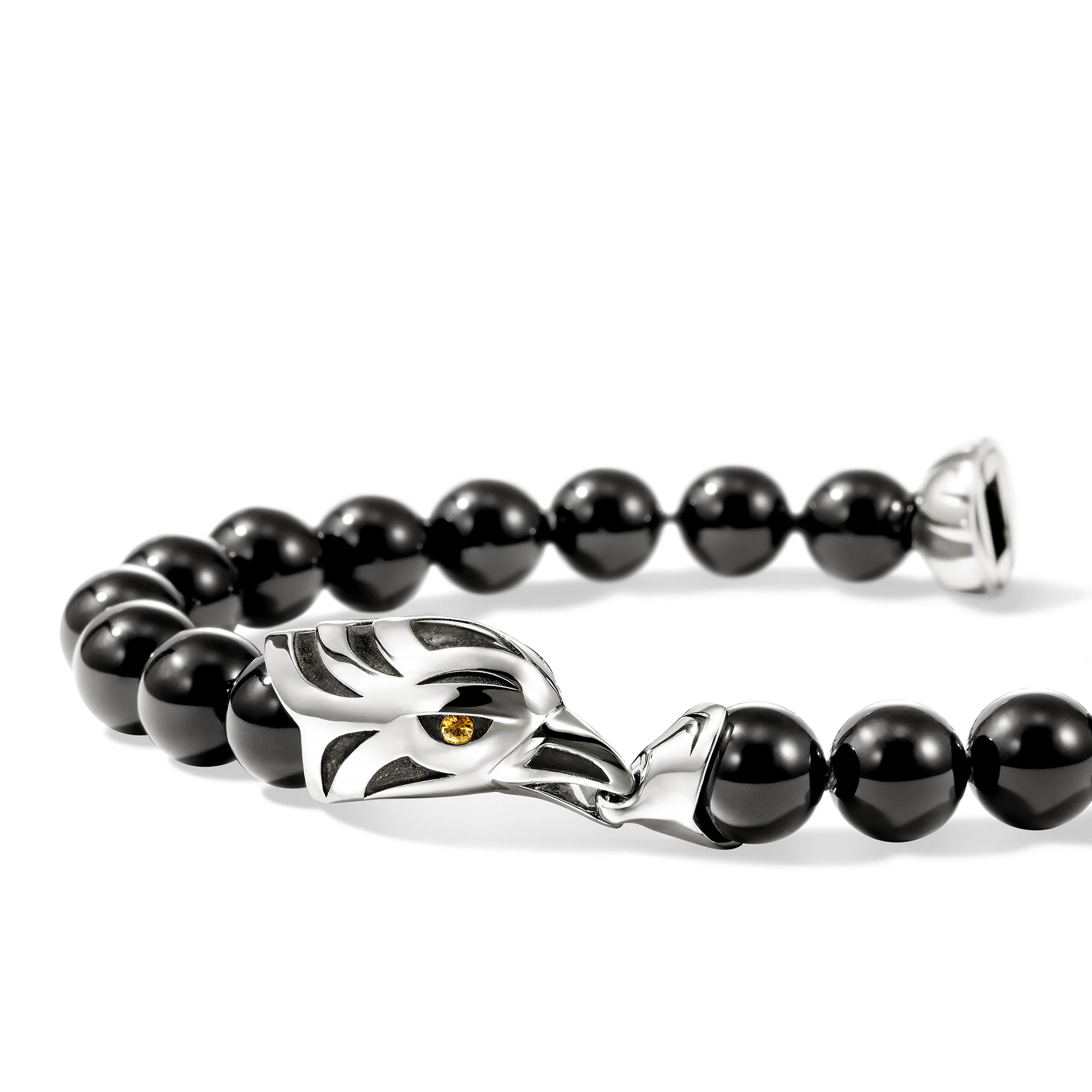 Legends Eagle Bracelet, Sterling Silver, Black Onyx, 8MM|BUS603851BONYS - Image 2
