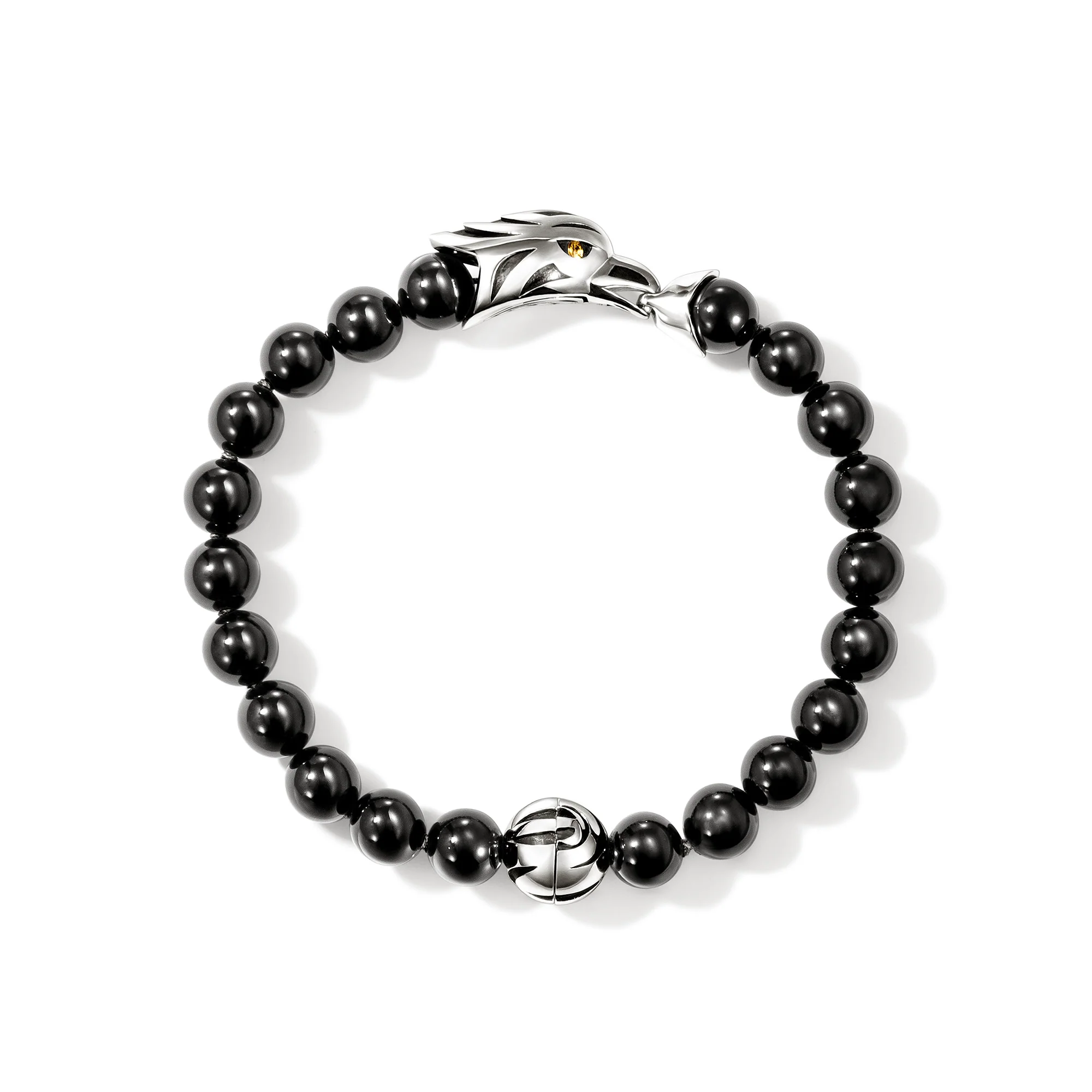 Legends Eagle Bracelet, Sterling Silver, Black Onyx, 8MM|BUS603851BONYS - Image 3