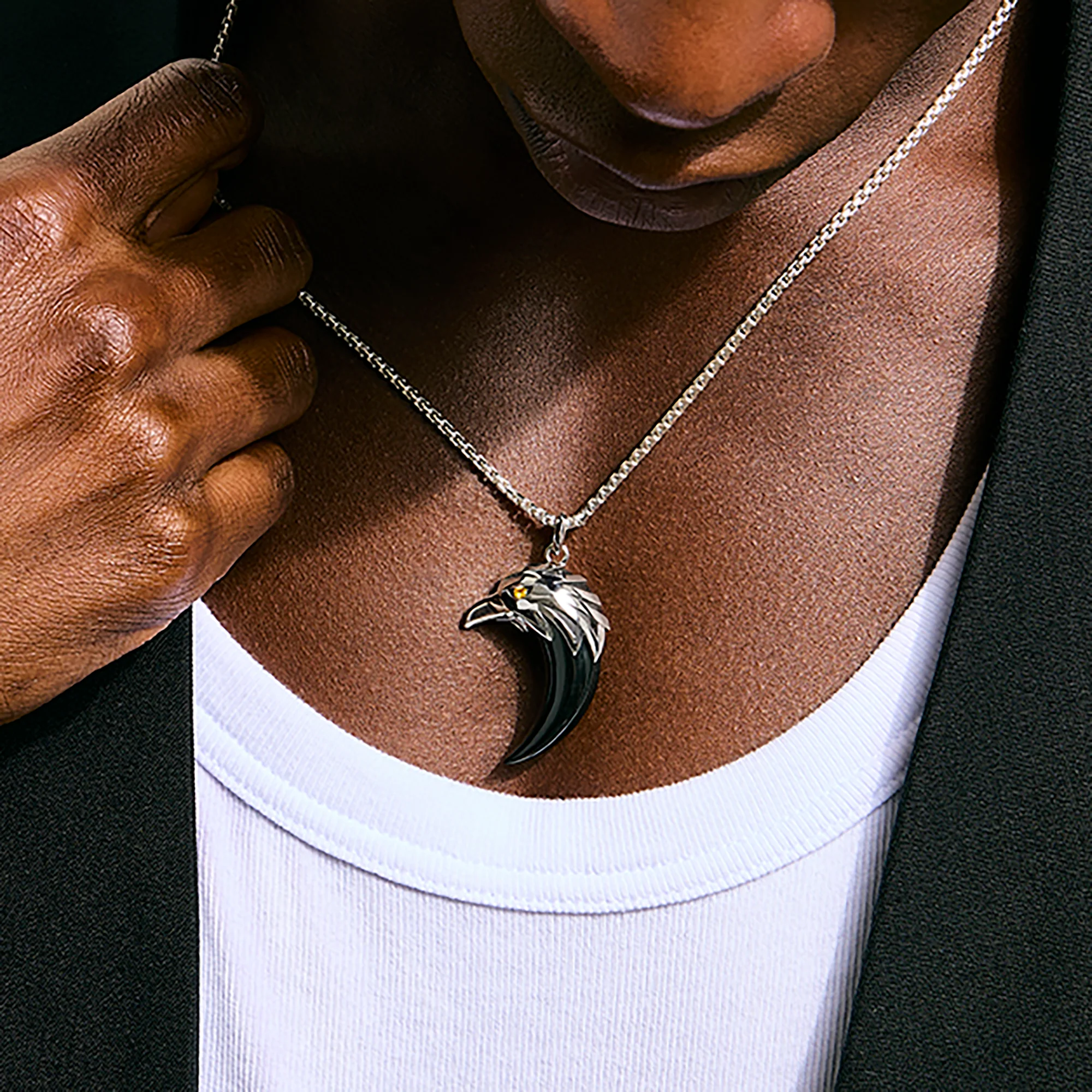 Legends Eagle Pendant, Sterling Silver|HMS603911BONYS - Image 4