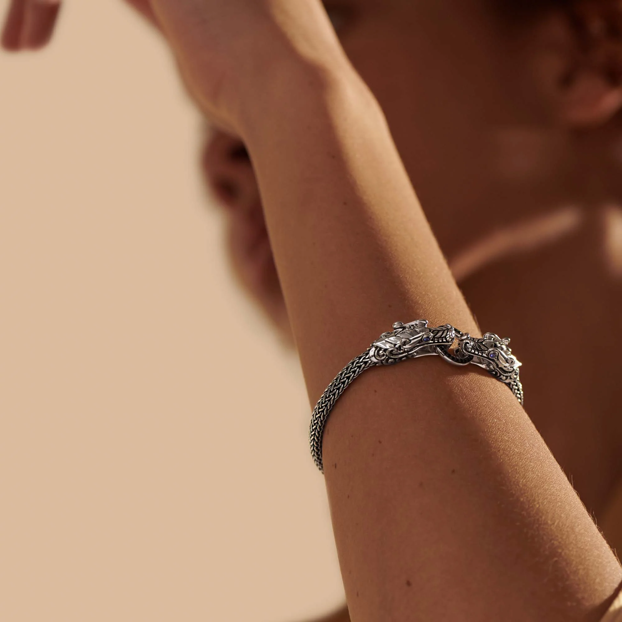 Naga Bracelet, Sterling Silver, Pavé, 5MM|BBS601884BLSBN - Image 7