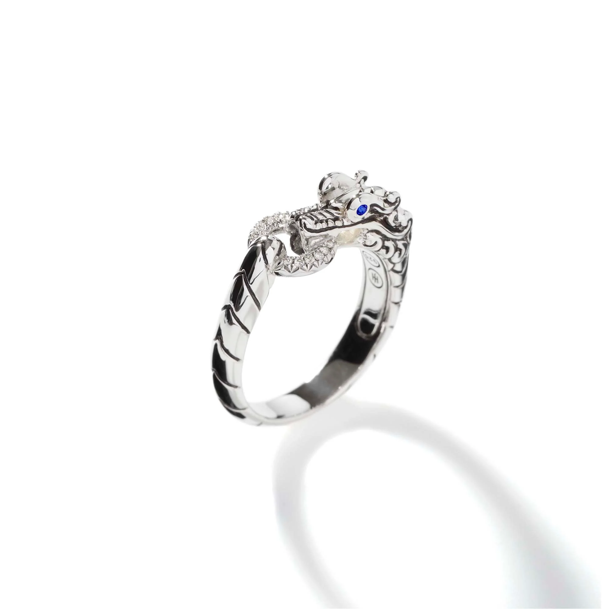 Naga Ring, Sterling Silver, Diamonds|RBP601792BSPDI - Image 3