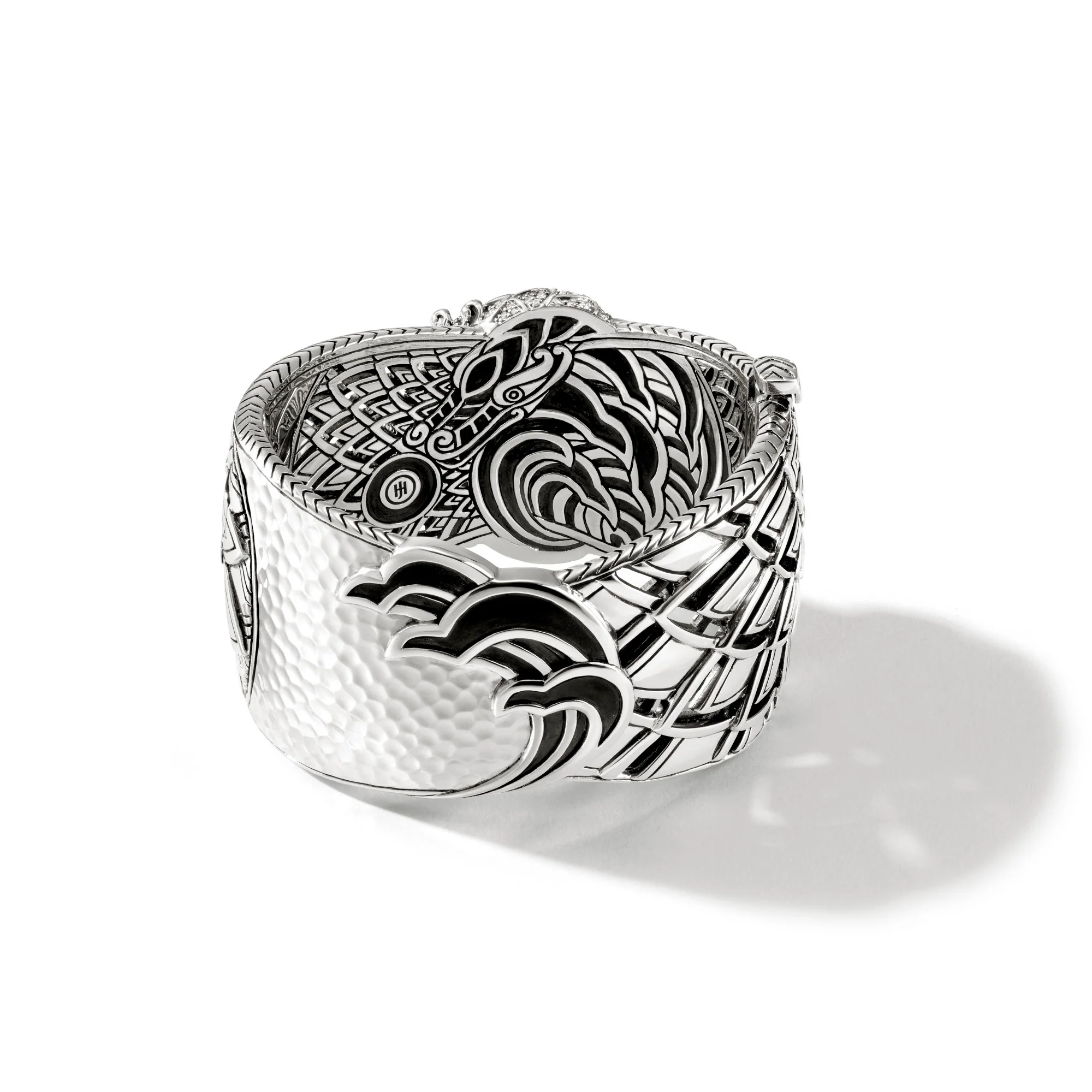 Naga Bangle, Silver, Gold, Diamonds, Pearl|BZP603122BSPDI - Image 5