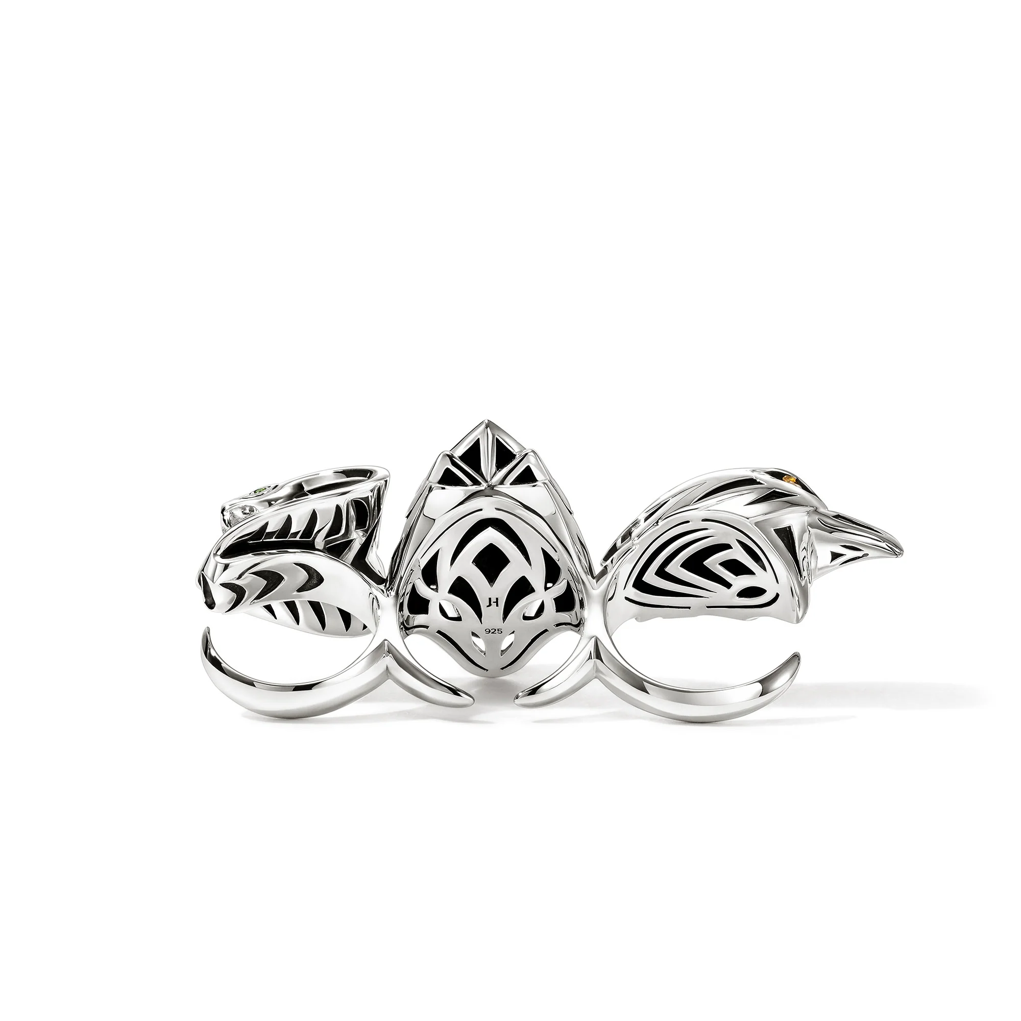 Legends Three Finger Ring, Sterling Silver, Gemstones|RMS604151YSBSPTS - Image 5