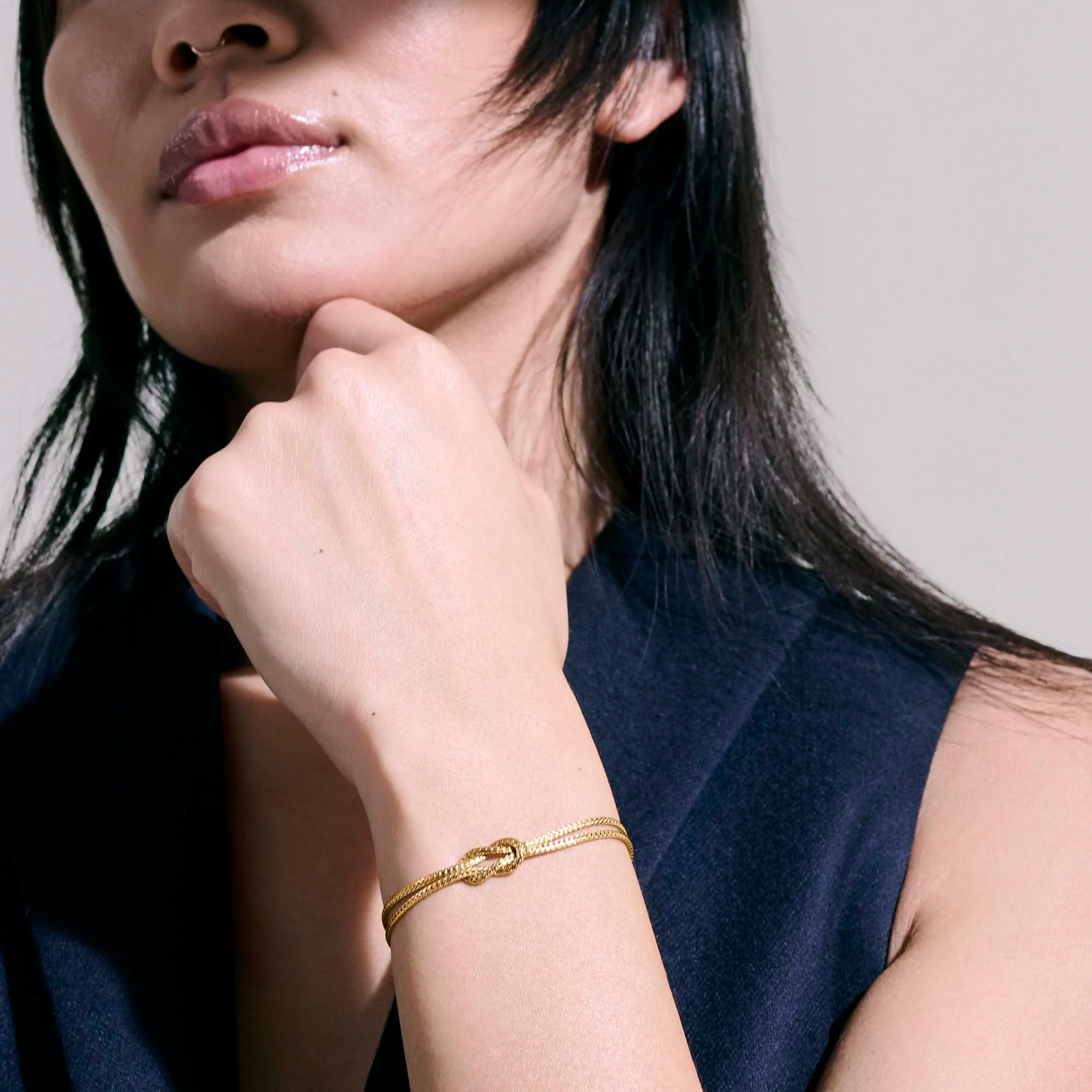 Love Knot Bracelet, Gold, 3.6MM|BUGG900776 - Image 6