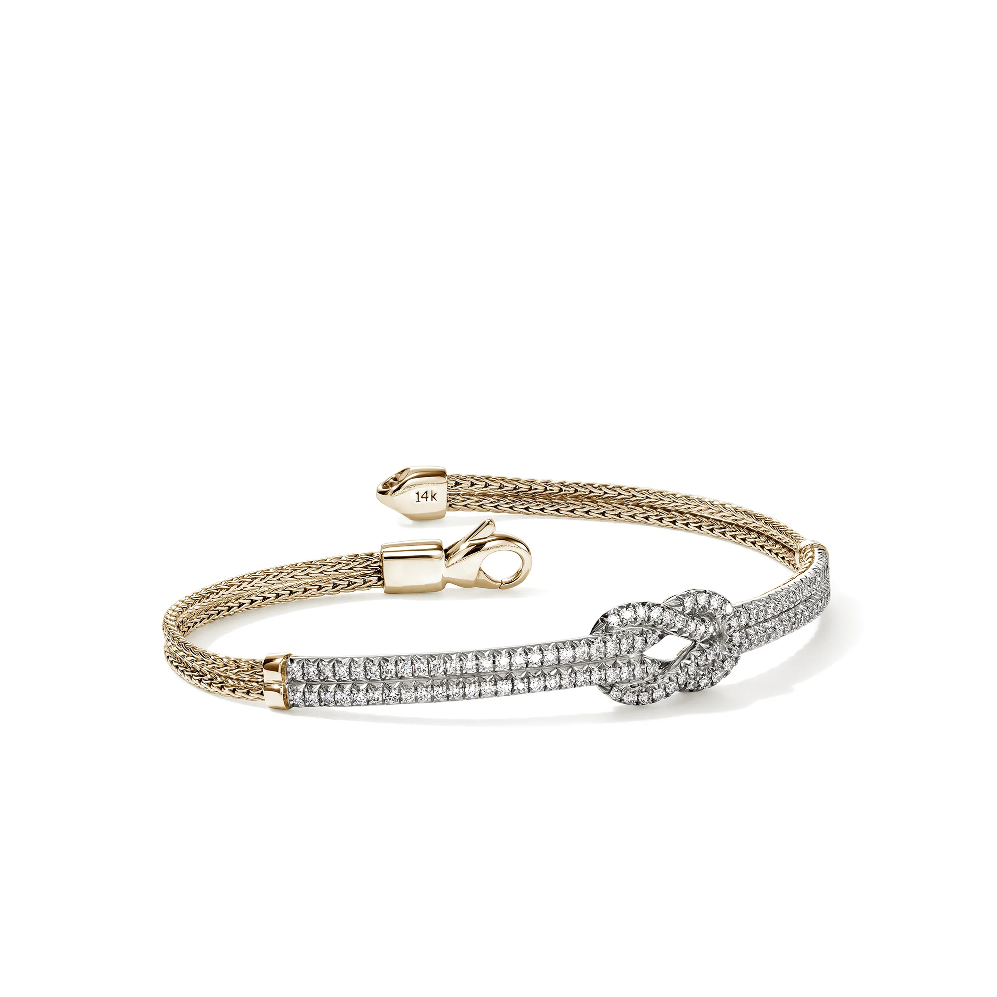 Love Knot Bracelet, Gold, Diamonds|BUGGX987882DI - Image 3