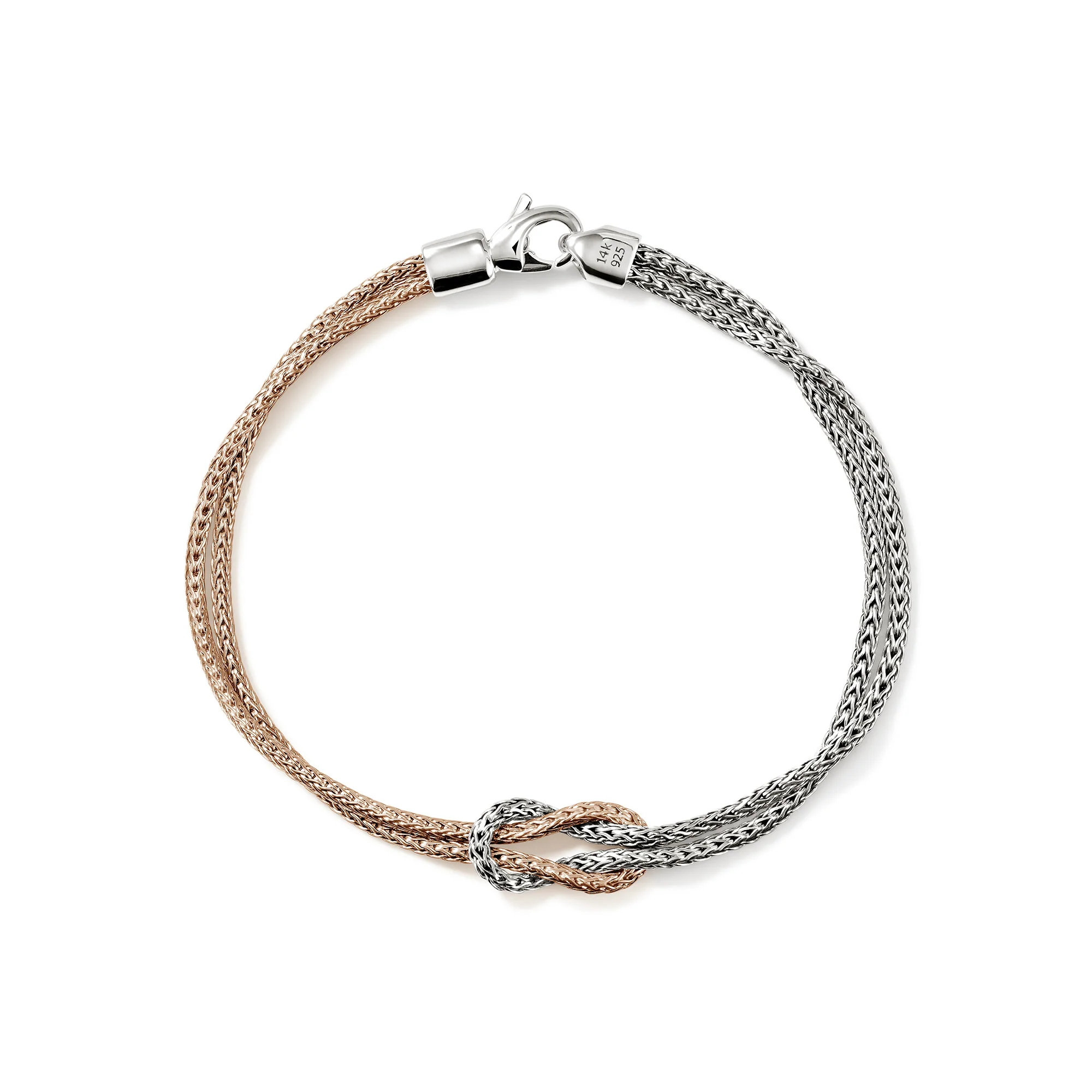 Love Knot Bracelet, Rose Gold, Sterling Silver, 3.6MM|BUZZ900776R - Image 5