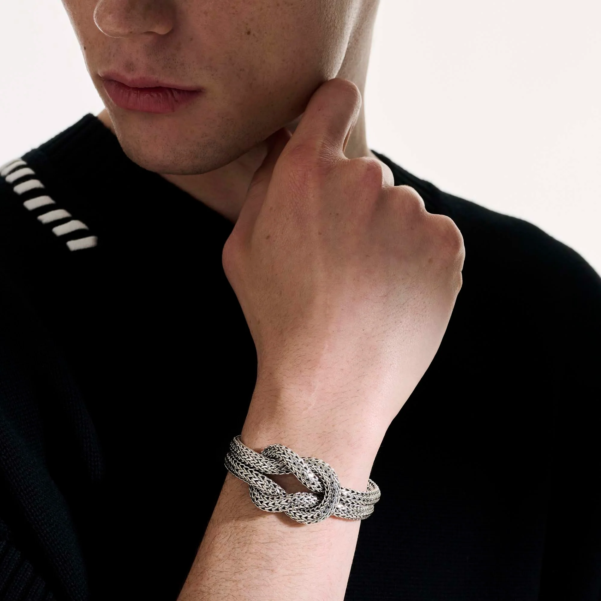 Love Knot Bracelet, Sterling Silver, 13MM|BU901034 - Image 7