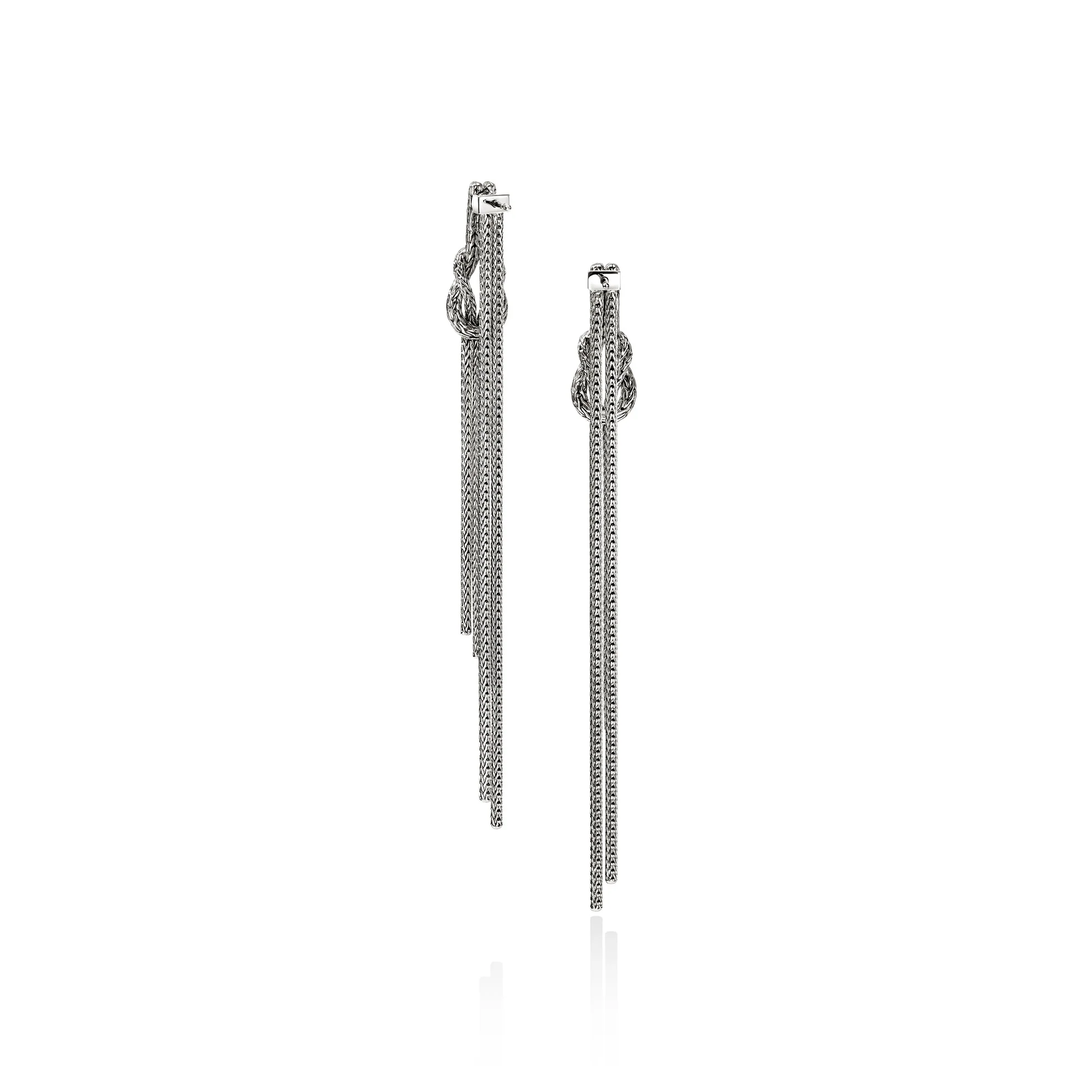 Love Knot Drop Earring, Sterling Silver, Diamonds|EBP9010632DI - Image 3