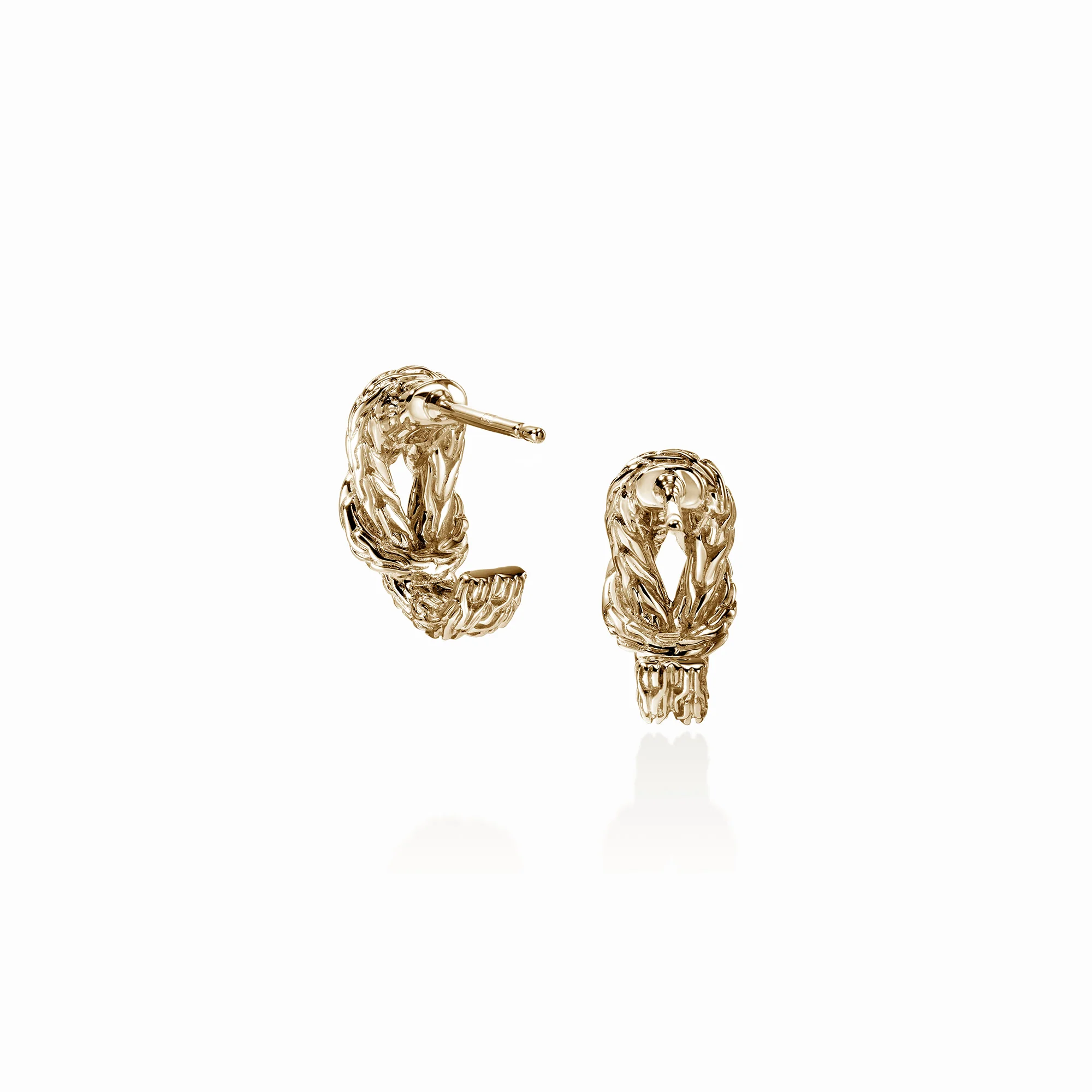 Love Knot Hoop Earring, Gold, 13MM|EGG98782 - Image 4
