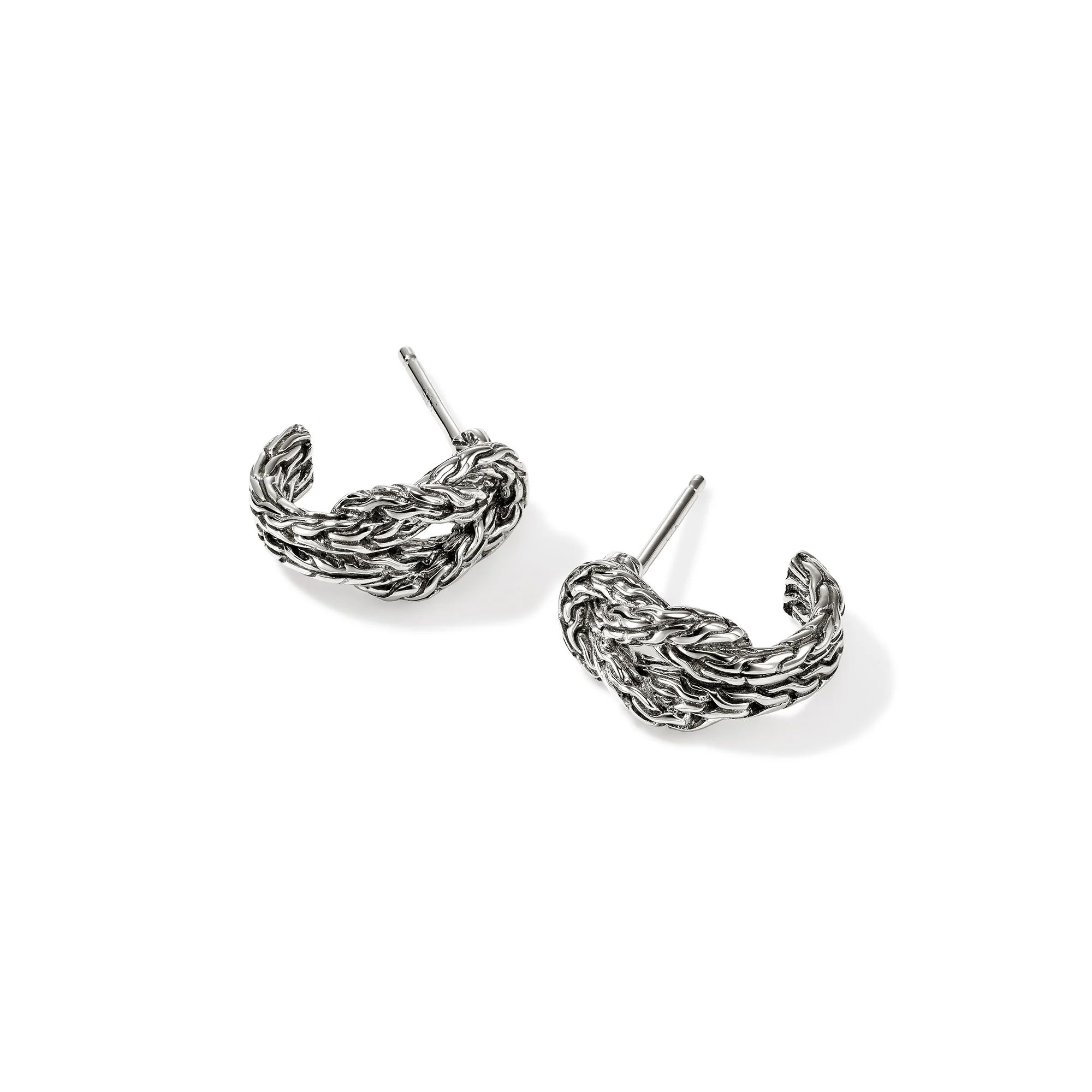 Love Knot Hoop Earring, Sterling Silver, 13MM|EB98782 - Image 3