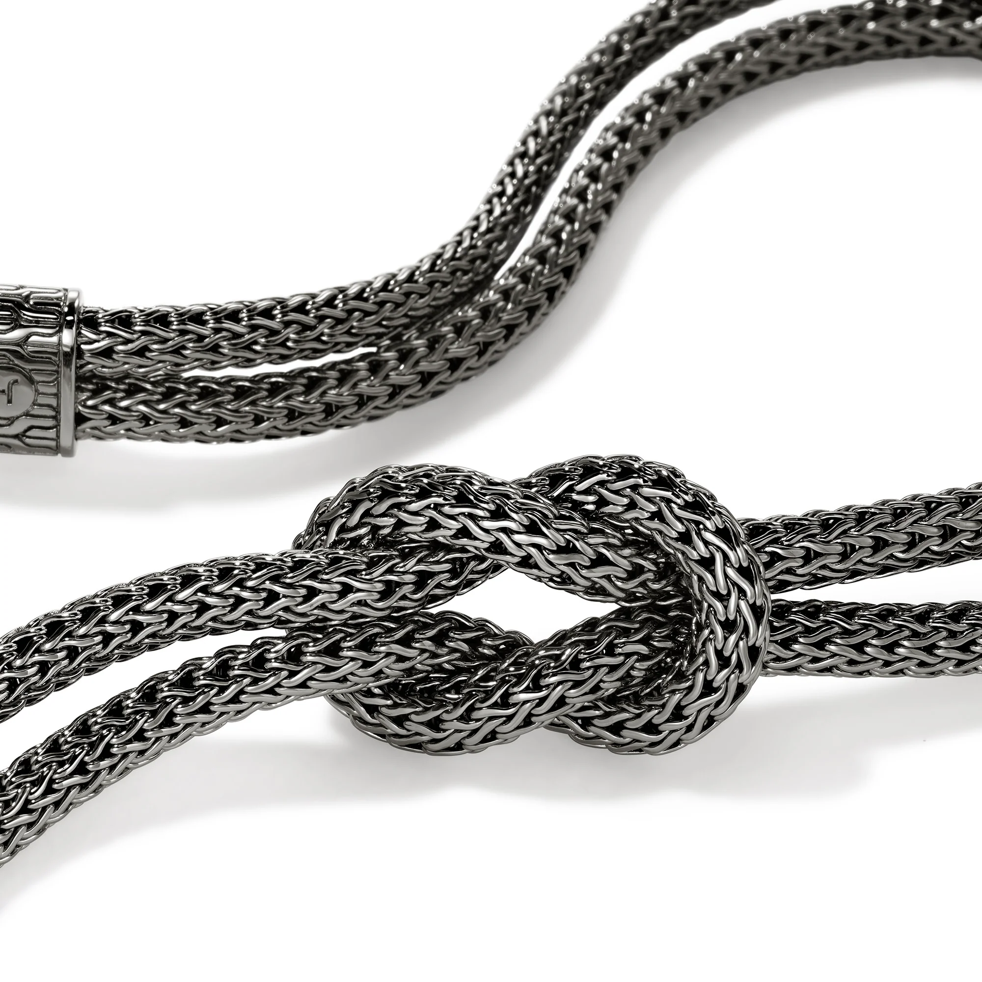Love Knot Necklace, Dark Silver, 10MM|NB98778BRD - Image 2