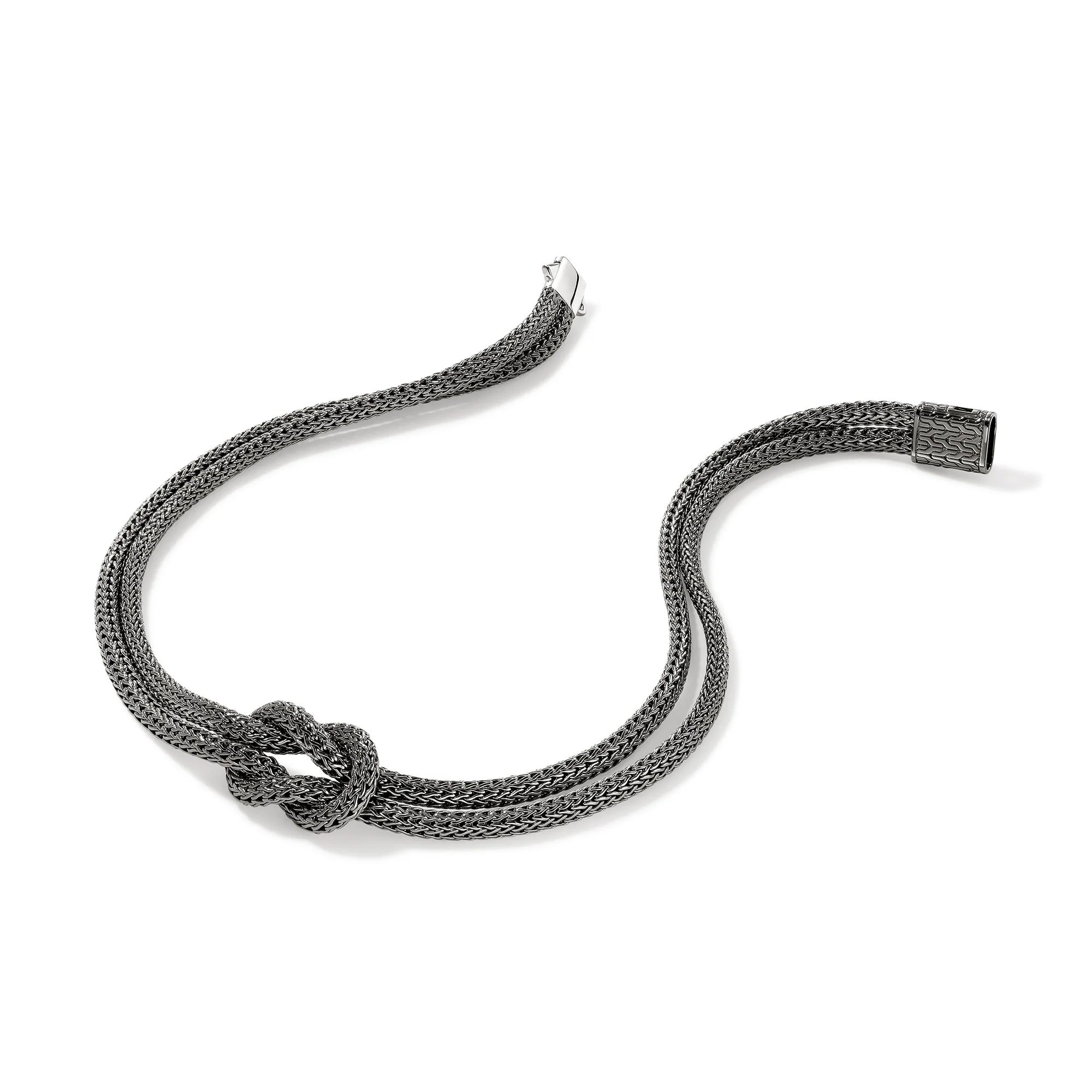 Love Knot Necklace, Dark Silver, 10MM|NB98778BRD - Image 3