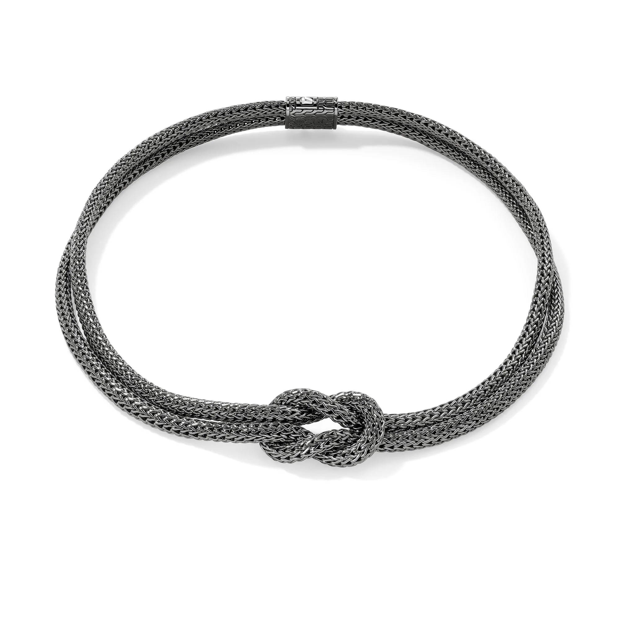 Love Knot Necklace, Dark Silver, 10MM|NB98778BRD - Image 4