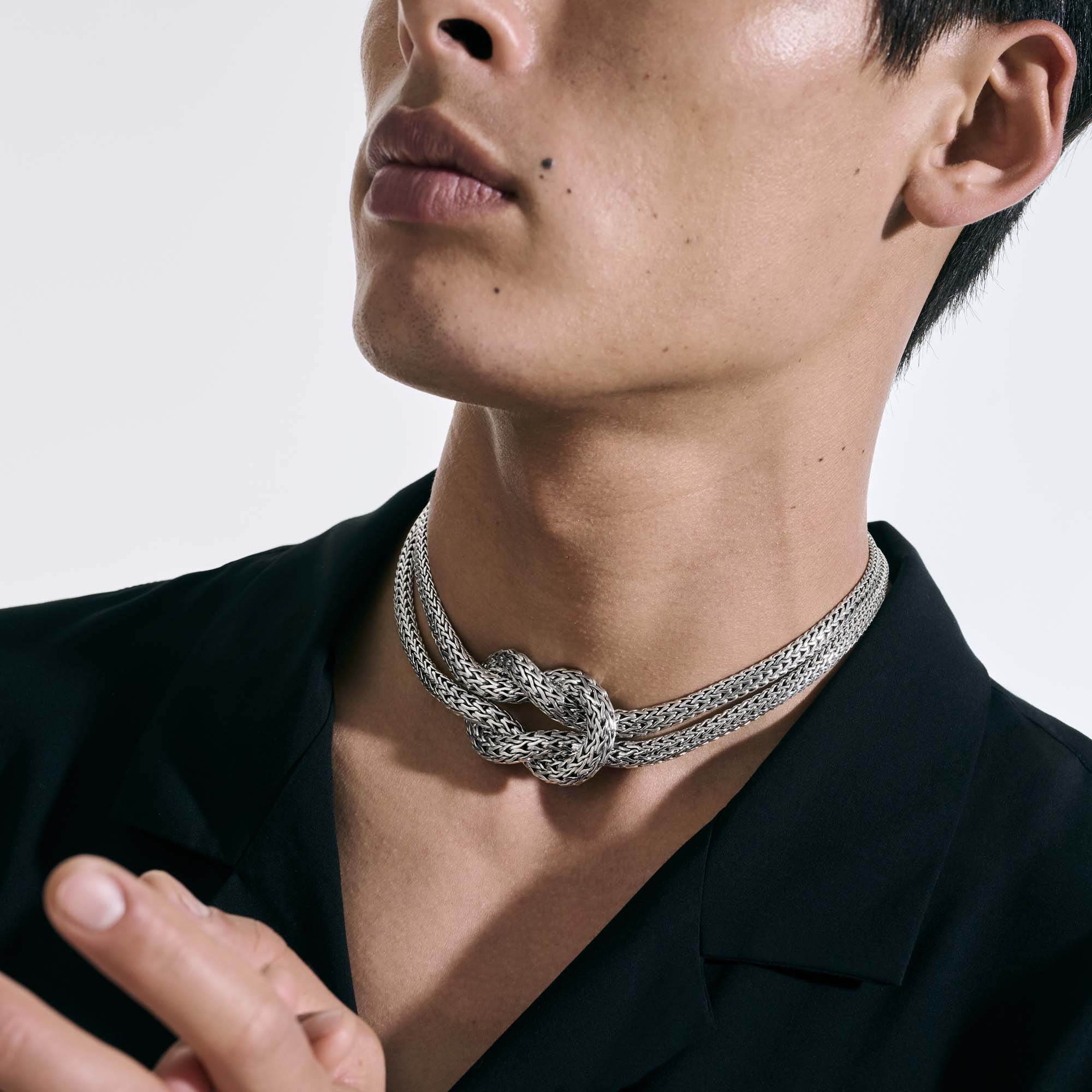 Love Knot Necklace, Sterling Silver, 11.5MM|NB901058 - Image 6