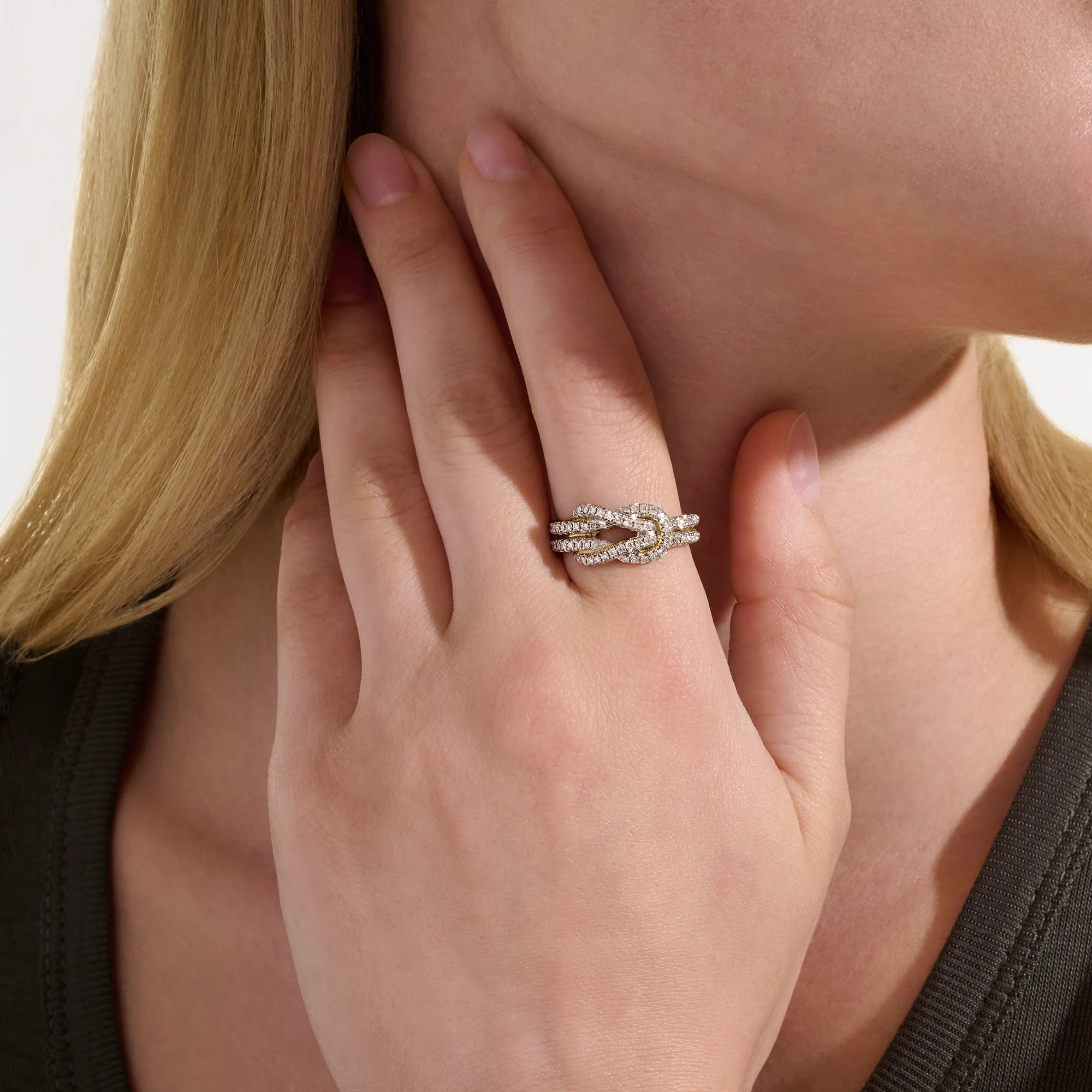 Love Knot Ring, Gold, Diamonds|RGGX9010402DI - Image 5