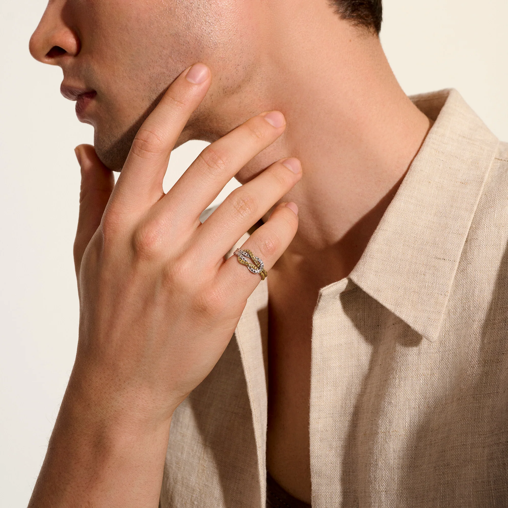 Love Knot Ring, Gold, Sterling Silver, 3.6MM|RZZ901040 - Image 6