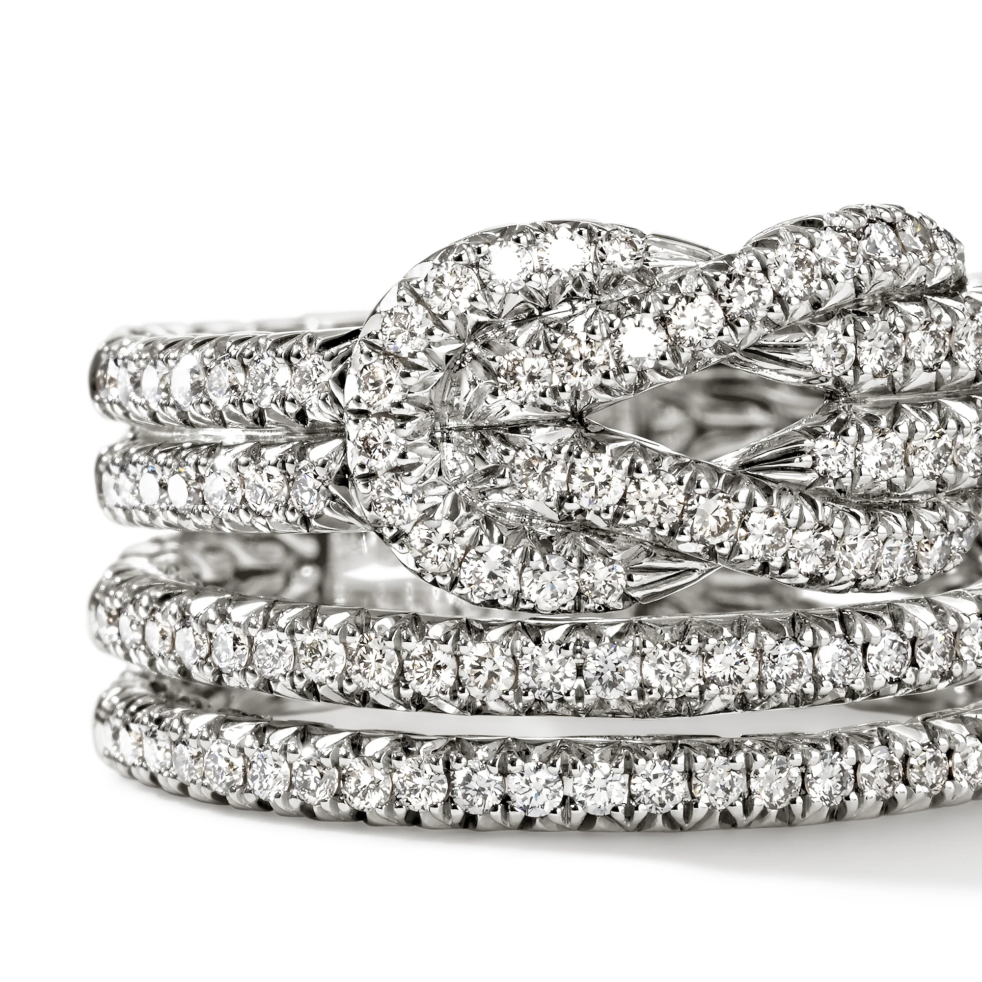 Love Knot Ring, Sterling Silver, Diamonds|RBP987592DI - Image 2