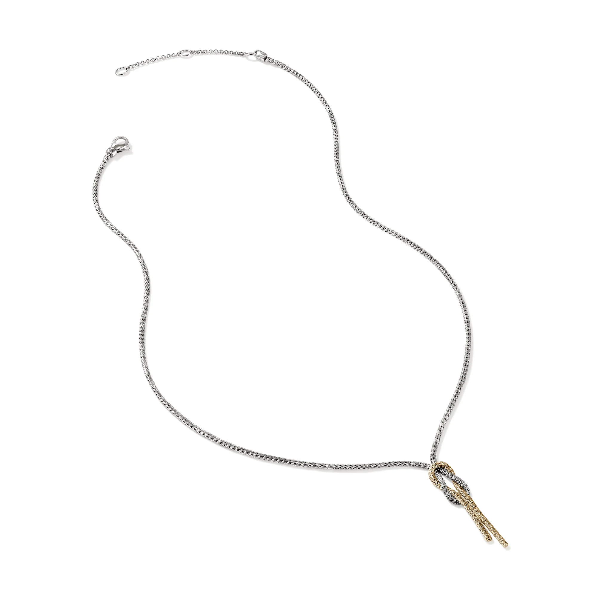 Love Knot Y Necklace, Gold, Sterling Silver, 1.8MM|NZZ98683 - Image 3