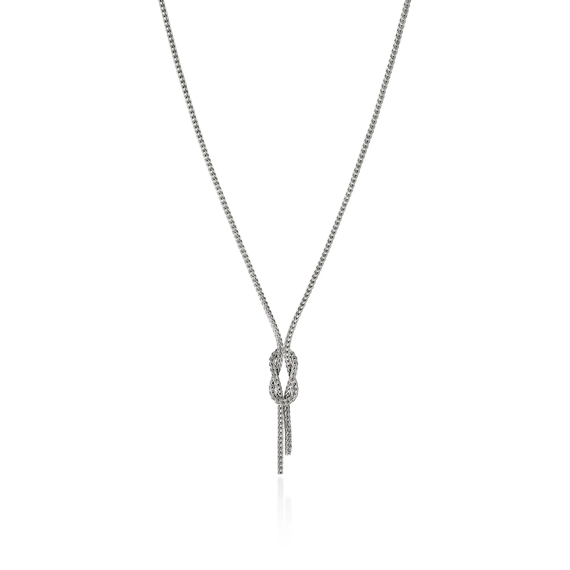 Love Knot Y Necklace, Sterling Silver, 1.8MM|NB98683 - Image 4
