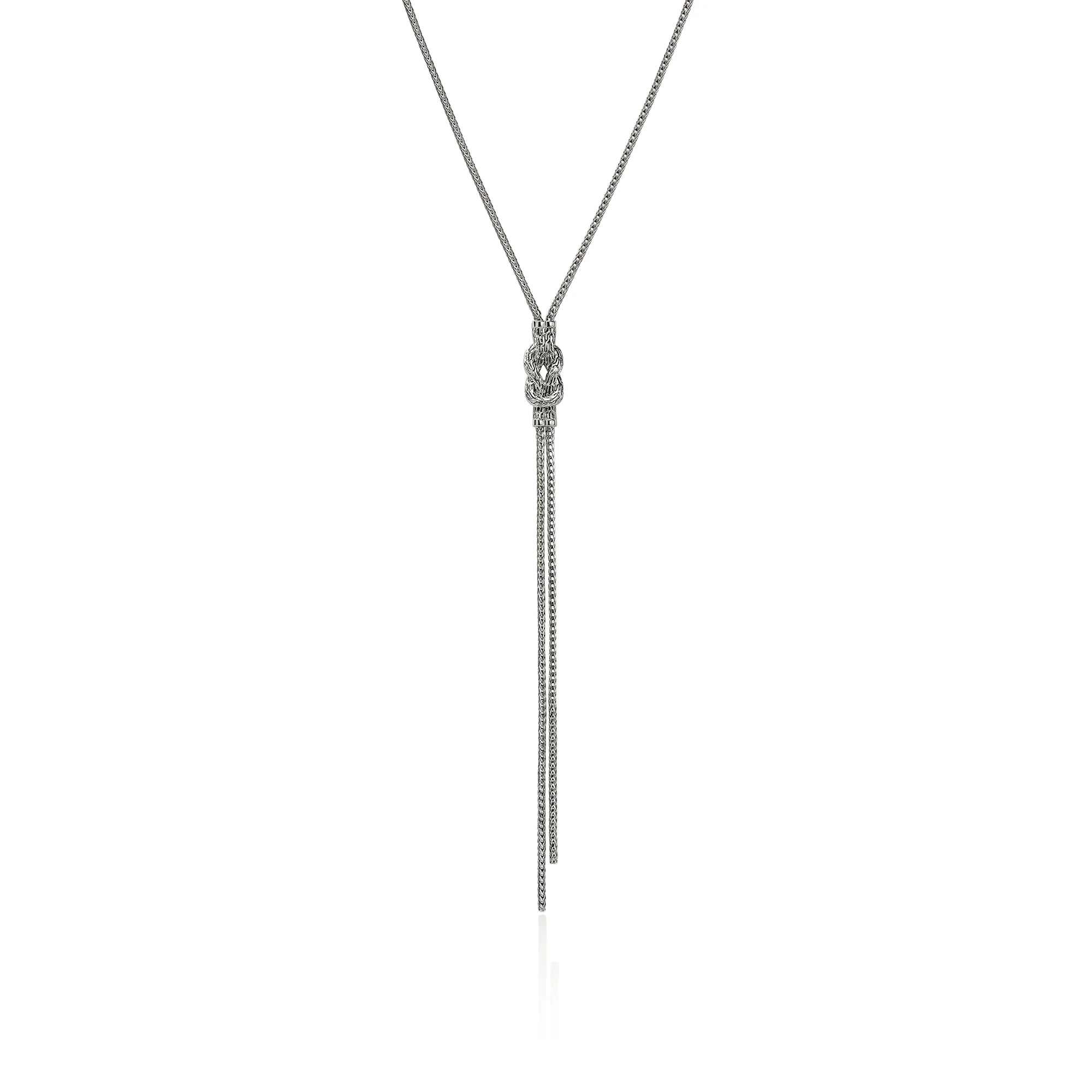 Love Knot Y Necklace, Sterling Silver, Diamonds|NBP987832DI - Image 3