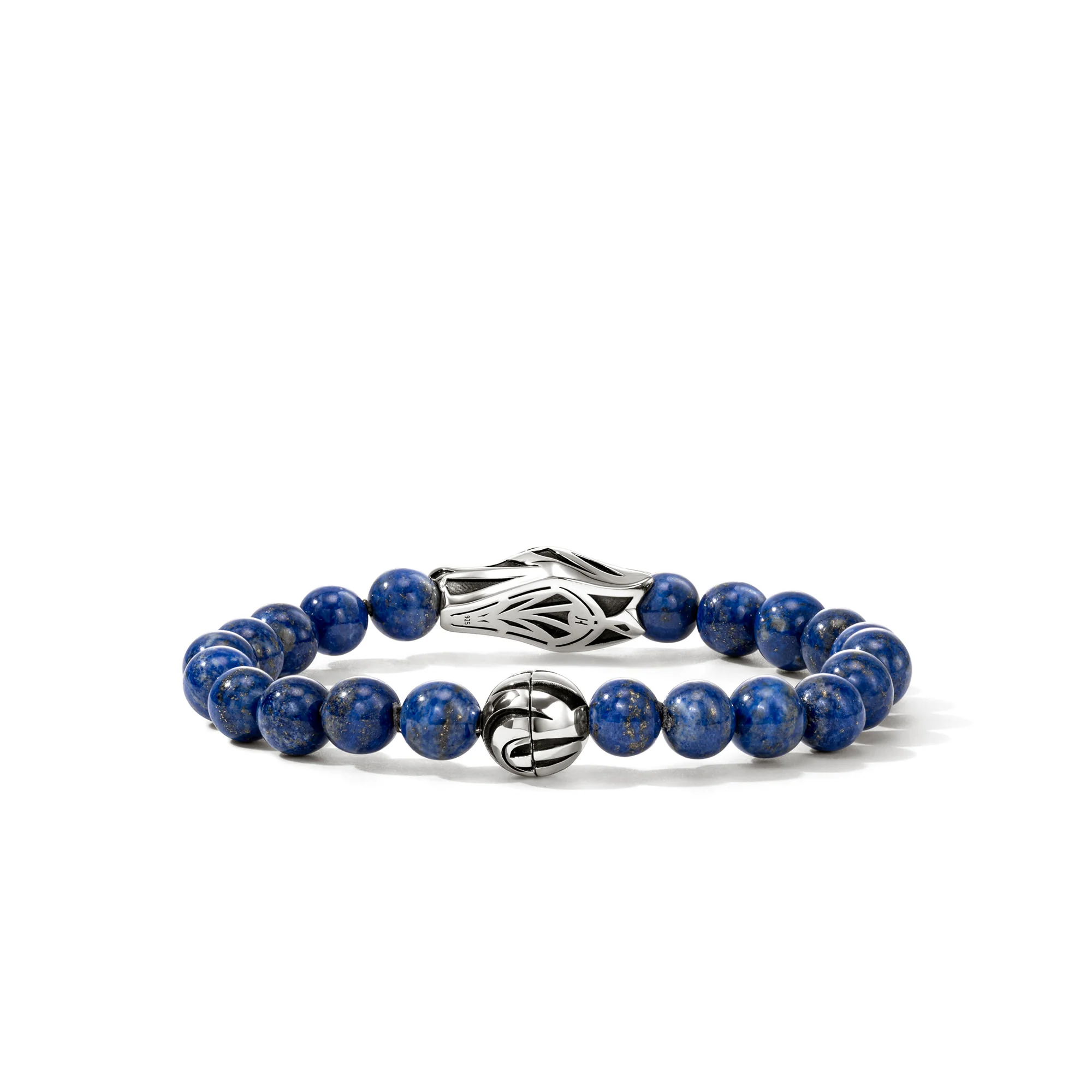 Naga Beaded Bracelet, Sterling Silver, Lapiz Lazuli, 8MM|BUS603861LPZBSP - Image 4