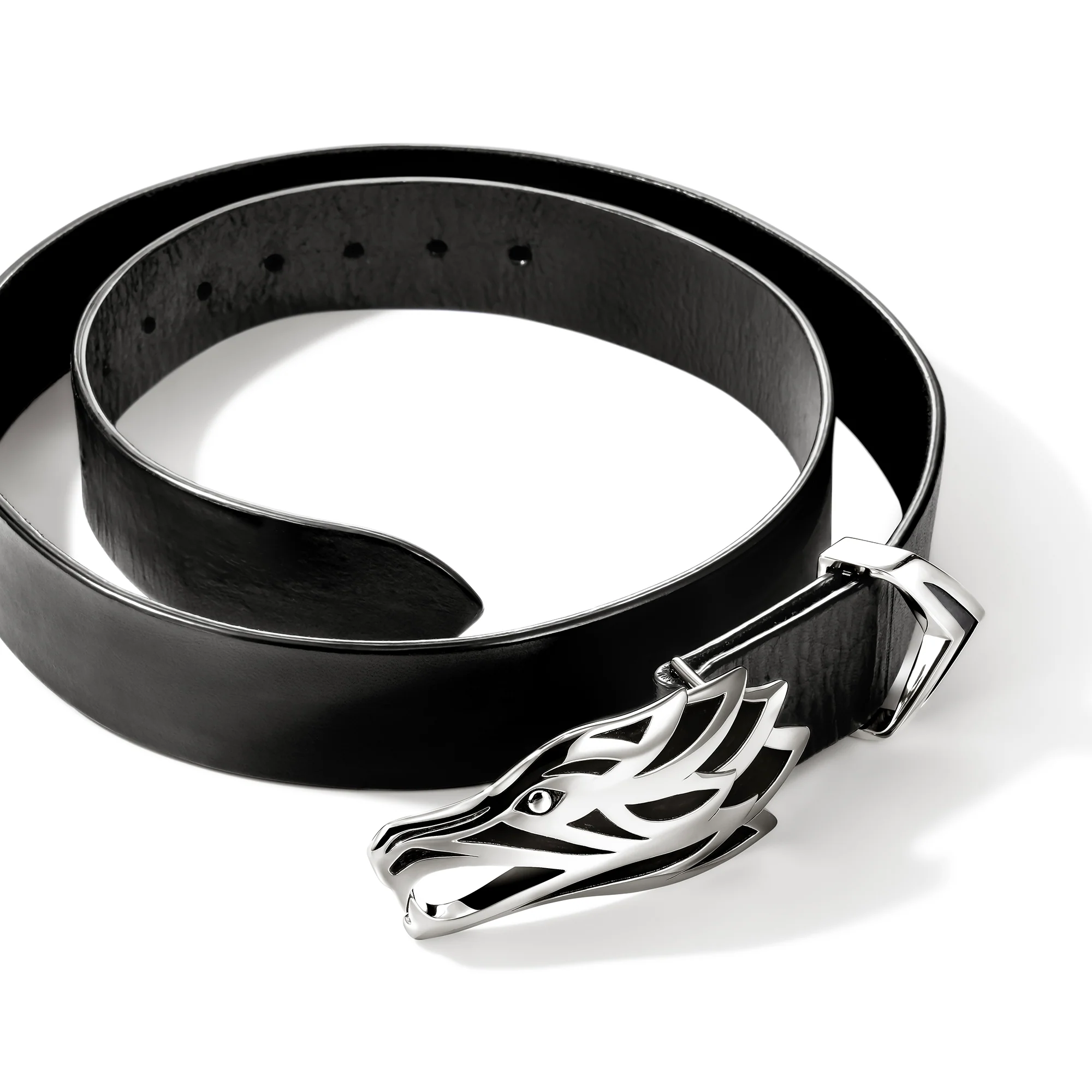 Naga Belt, Sterling Silver, Leather|BT60414BL - Image 2