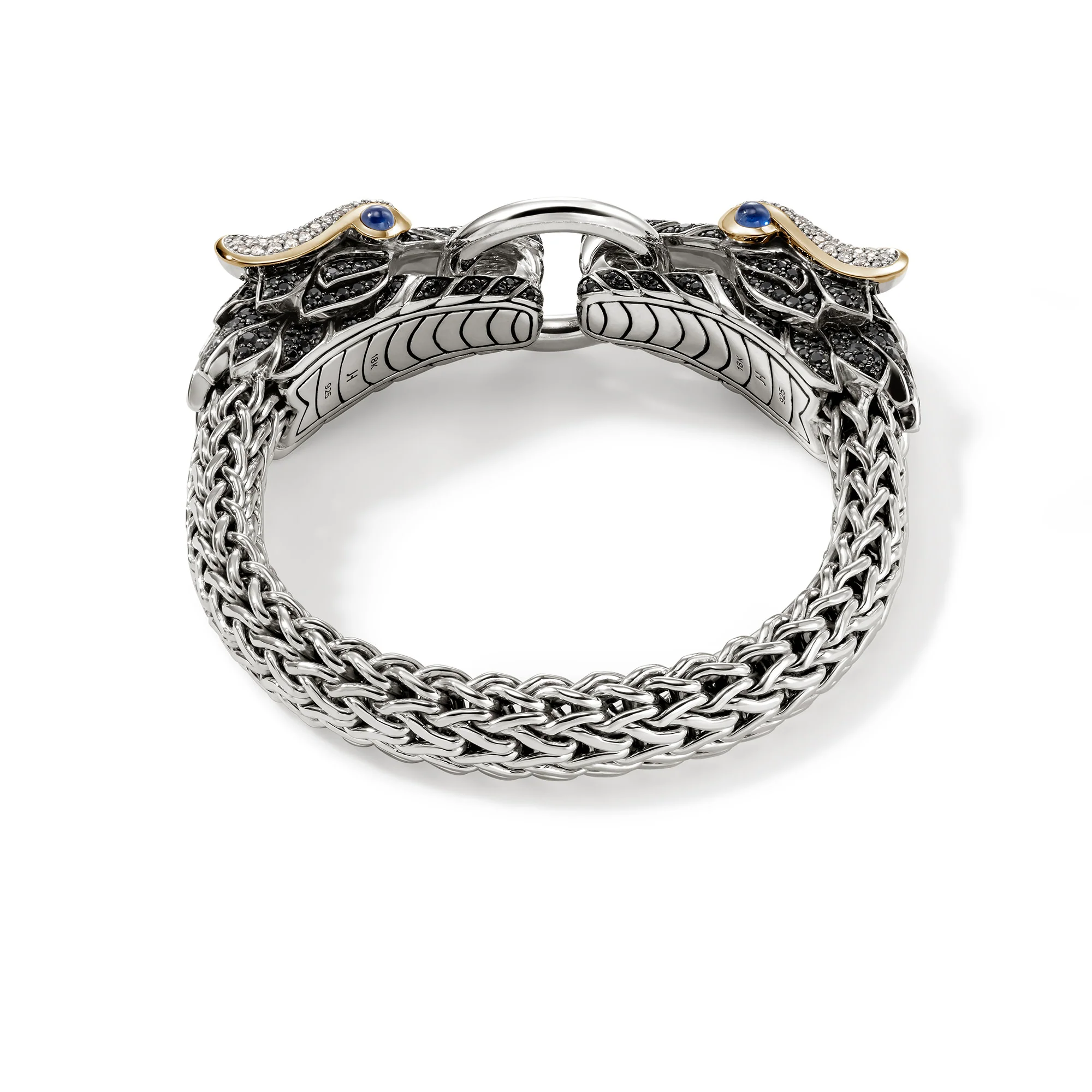 Naga Bracelet, Gold, Silver, Diamonds, 10.5MM|BUZS603284BLSBSPDI - Image 4