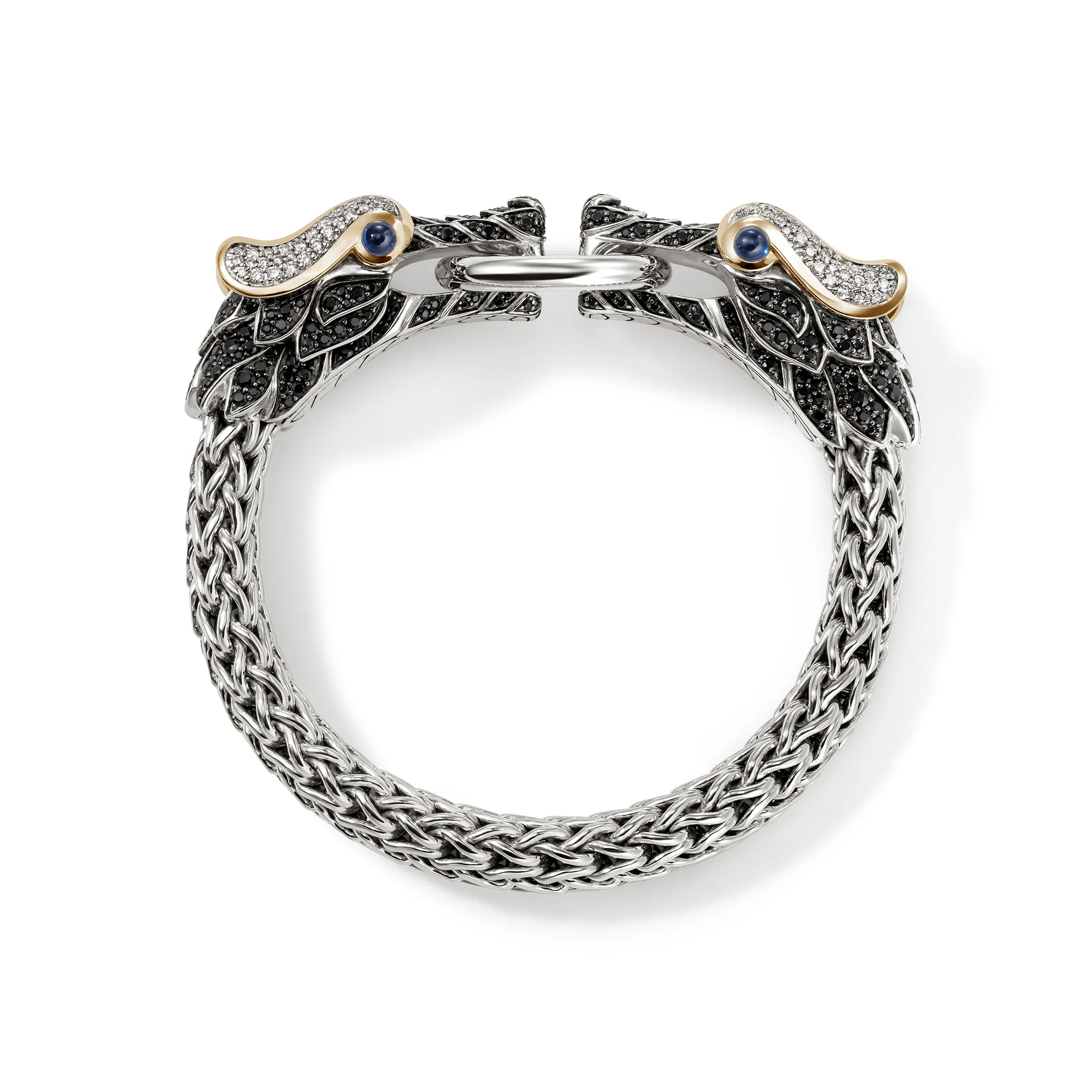 Naga Bracelet, Gold, Silver, Diamonds, 10.5MM|BUZS603284BLSBSPDI - Image 5