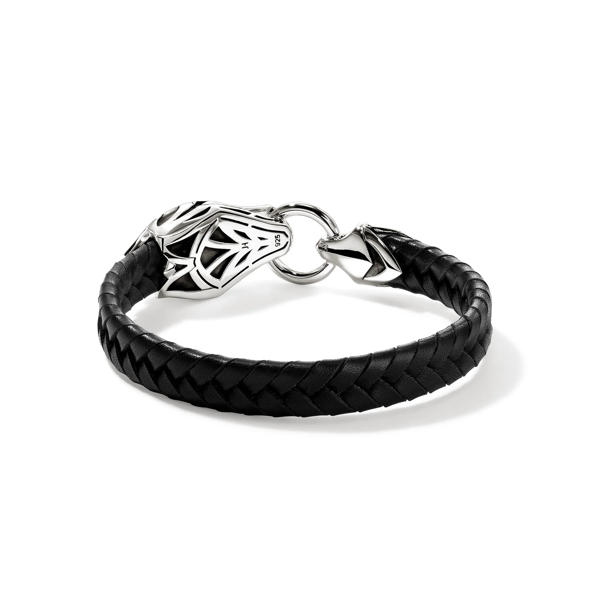 Naga Bracelet, Leather, Sterling Silver, Blue Sapphire, 10MM|BUS603611BSP - Image 4
