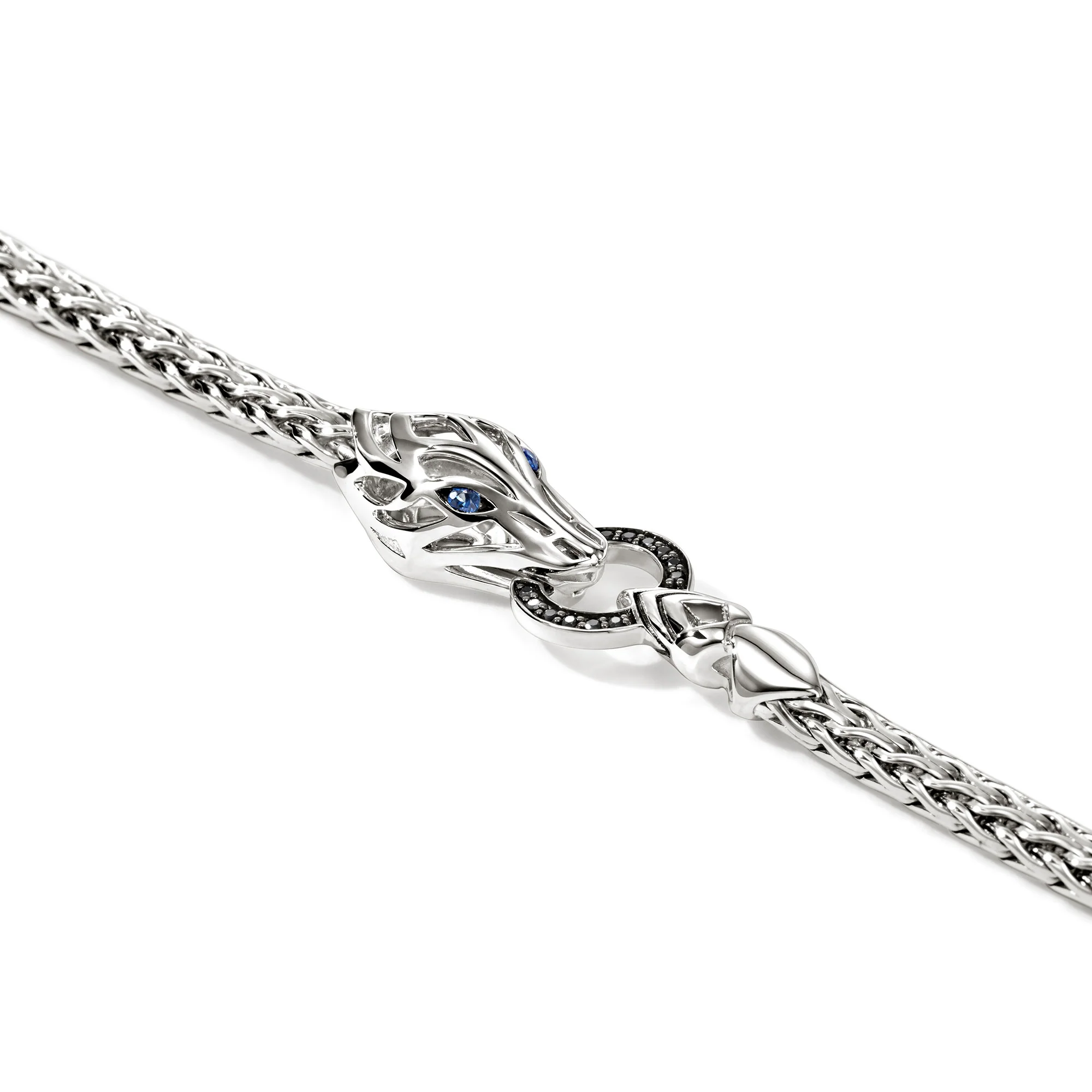 Naga Bracelet, Sterling Silver, Black Sapphire, 3.5MM|BUS603754BSPBLS - Image 2