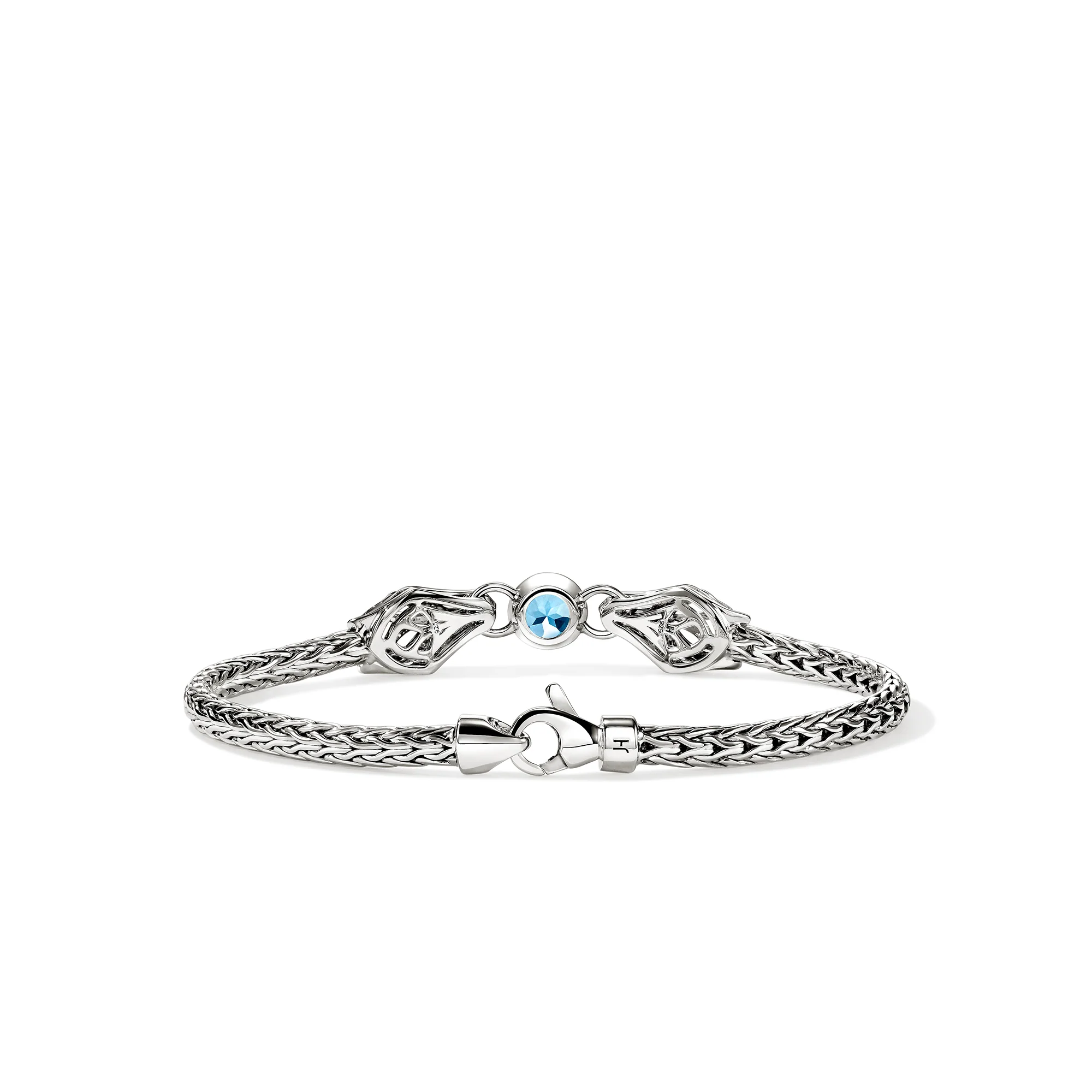 Naga Bracelet, Sterling Silver, Blue Topaz, Diamond 3.5MM|BUS604231SBTDI - Image 3