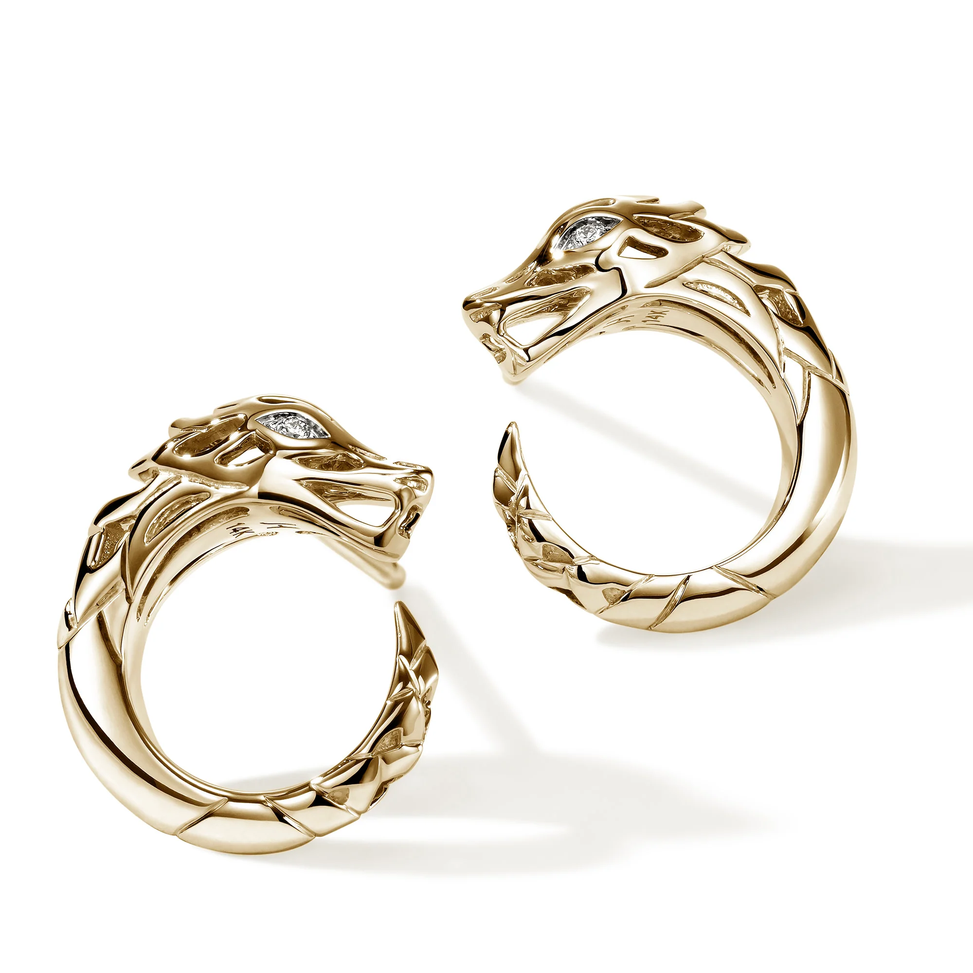 Naga Earrings, Gold, Diamonds|EGGX603732DI - Image 2
