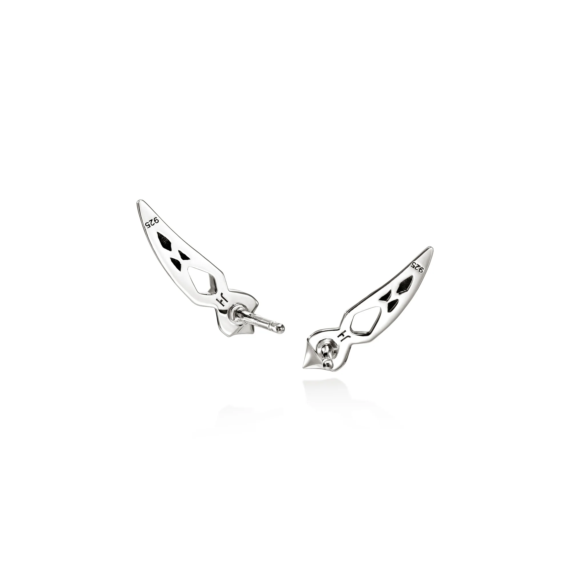 Naga Earrings, Sterling Silver, Diamonds|EBP603992DI - Image 3