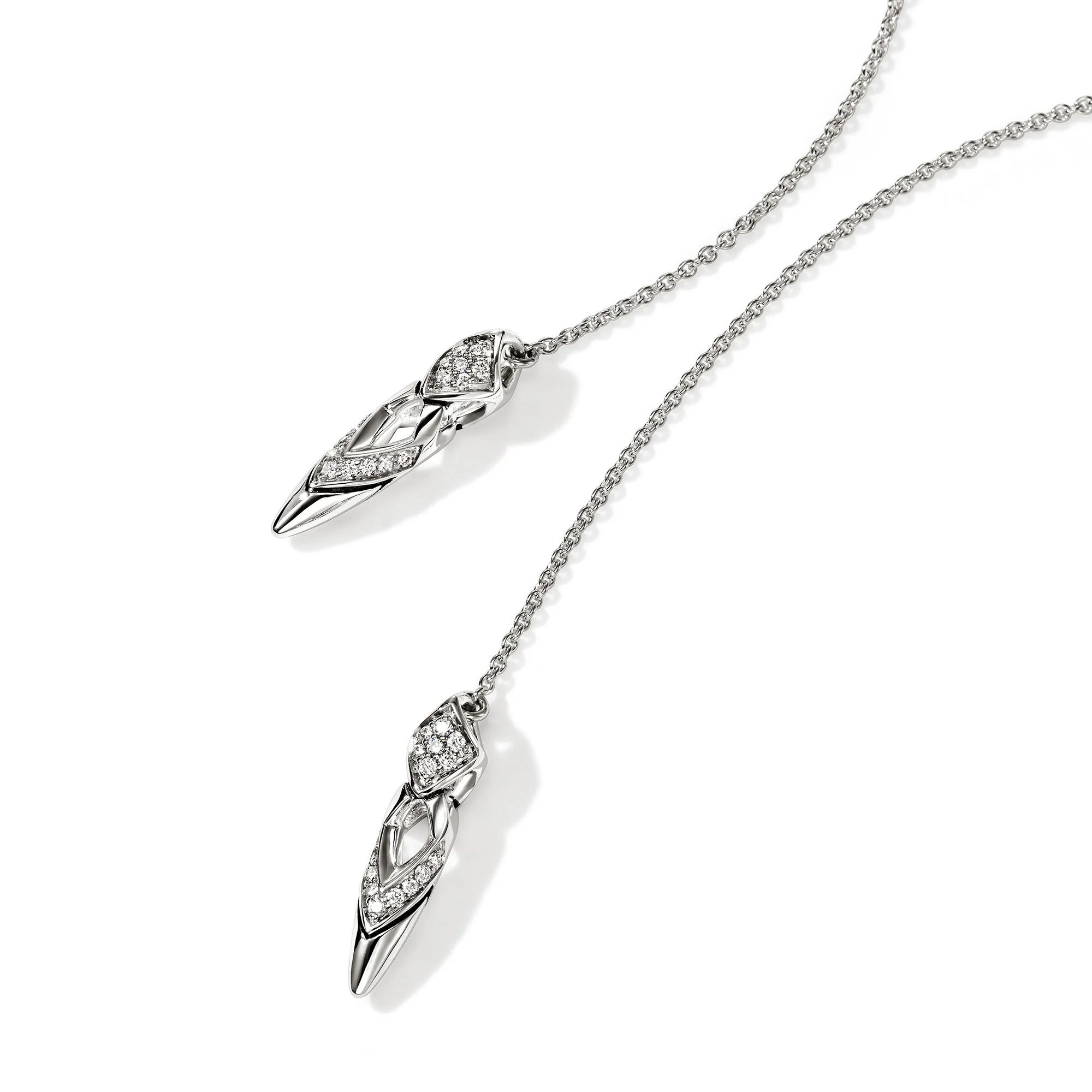 Naga Earrings, Sterling Silver, Diamonds|EBP604062DI - Image 2