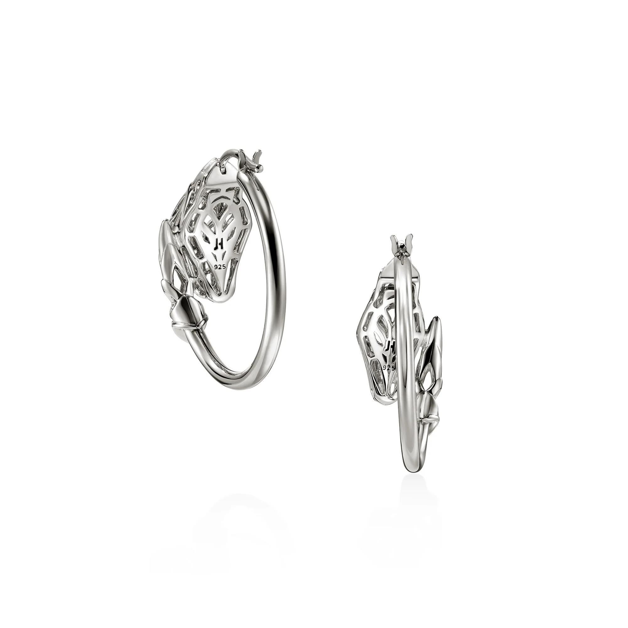 Naga Hoop Earring, Sterling Silver, 25MM|EBS603571BSP - Image 4