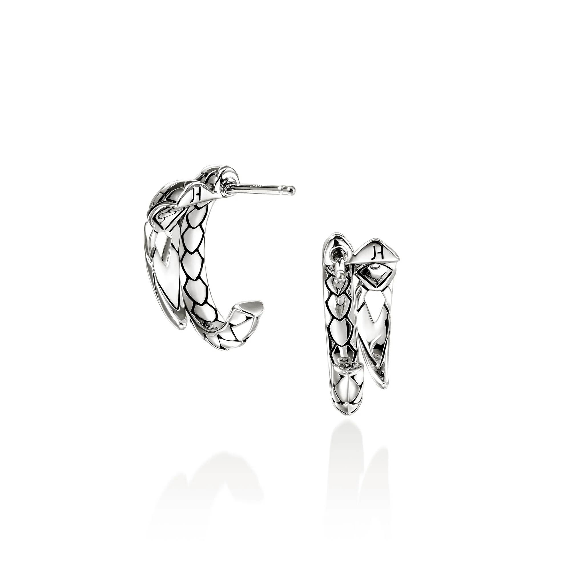 Naga Hoop Earrings, Sterling Silver|EB60413 - Image 3