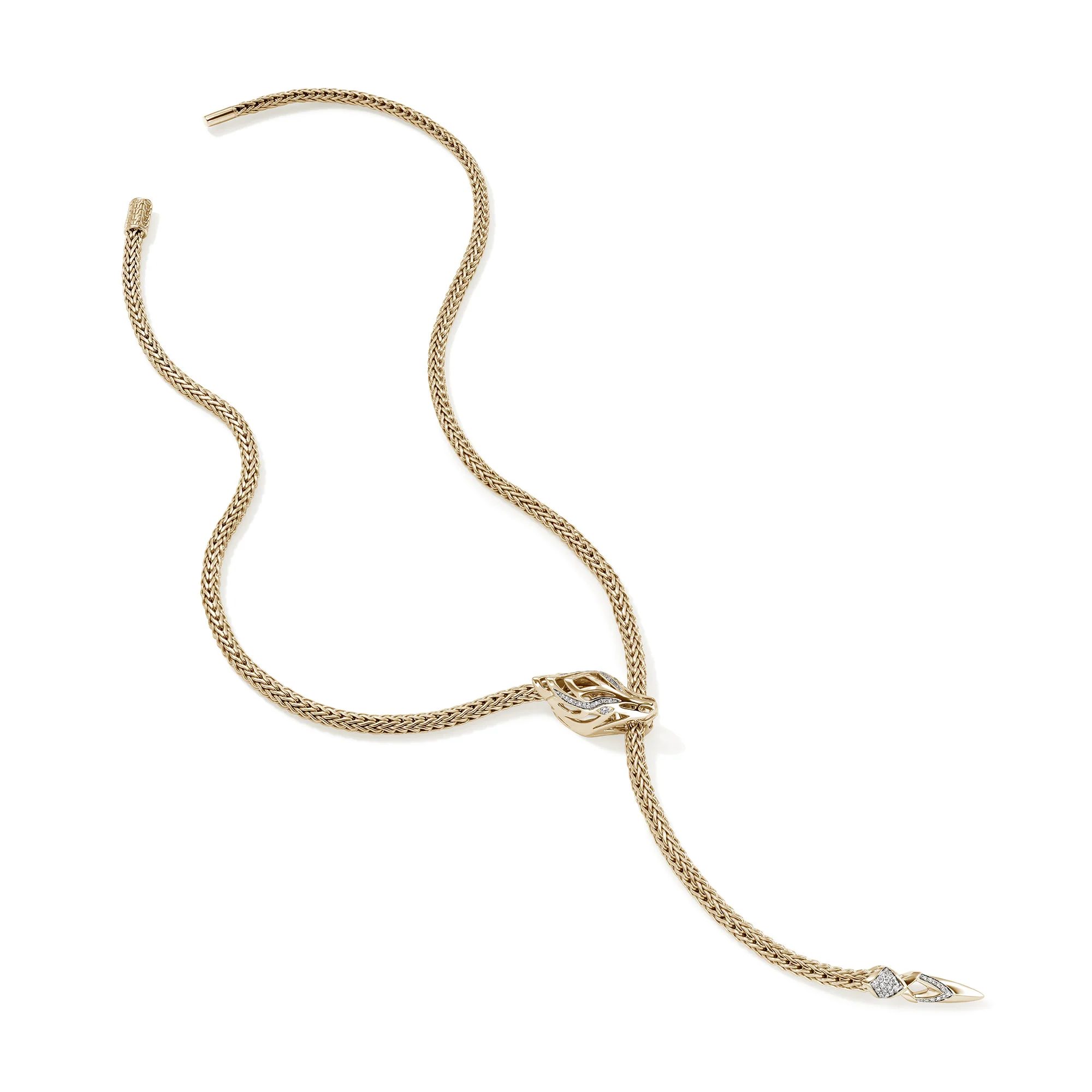 Naga Y Necklace, Gold, Diamonds, 4.4MM|NGGX6034812DI - Image 3