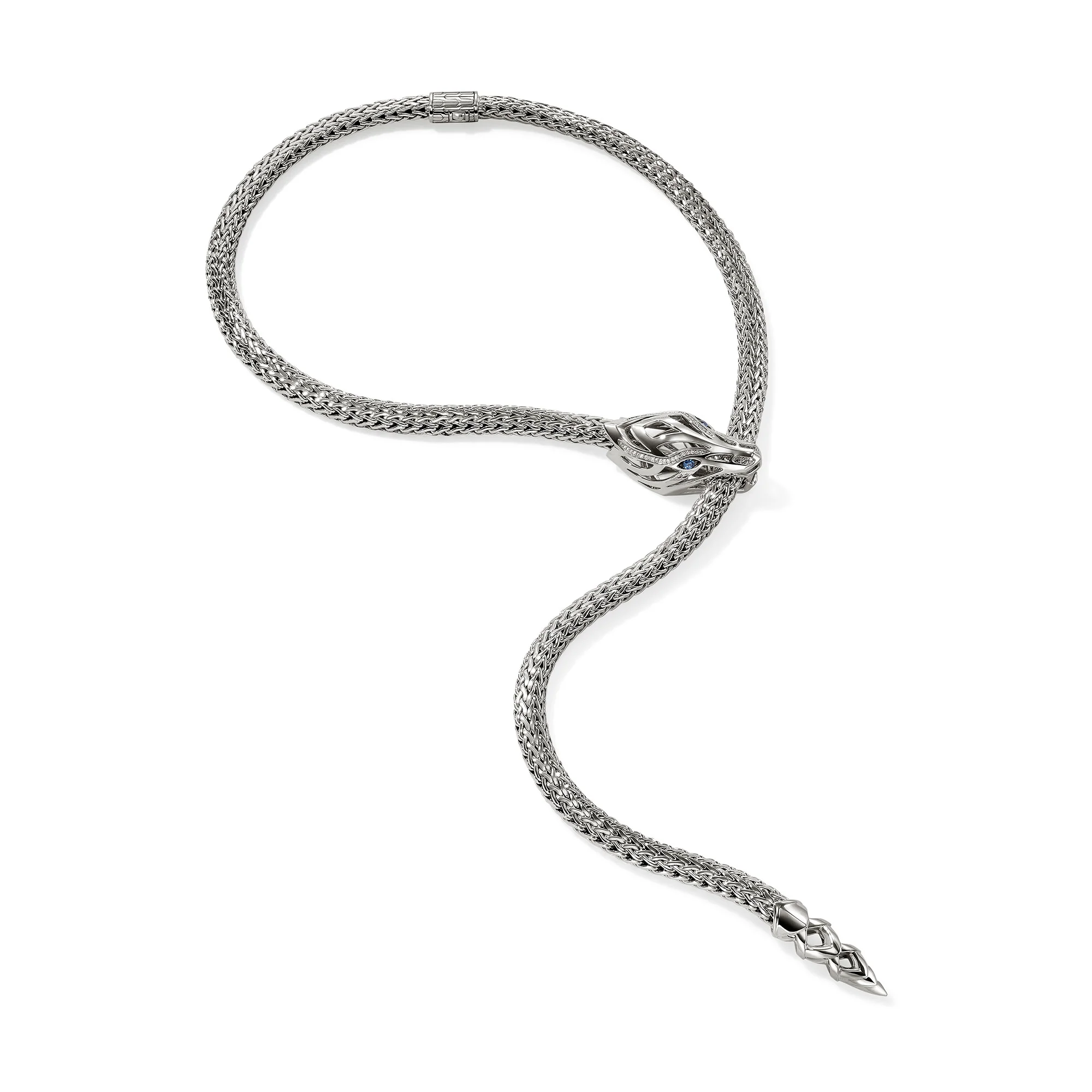 Naga Y Necklace, Sterling Silver, Diamonds, 7.5MM|NBS603561BSPDI - Image 3
