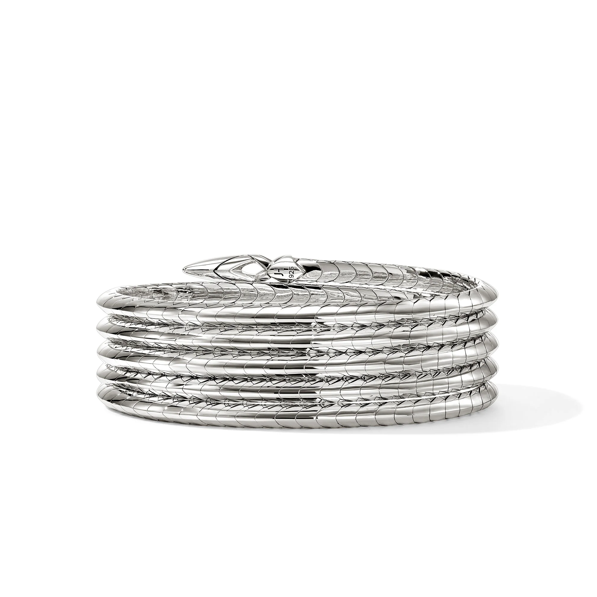 Naga Multi Coil Bracelet, Sterling Silver, Diamonds|BBP603962DI - Image 4