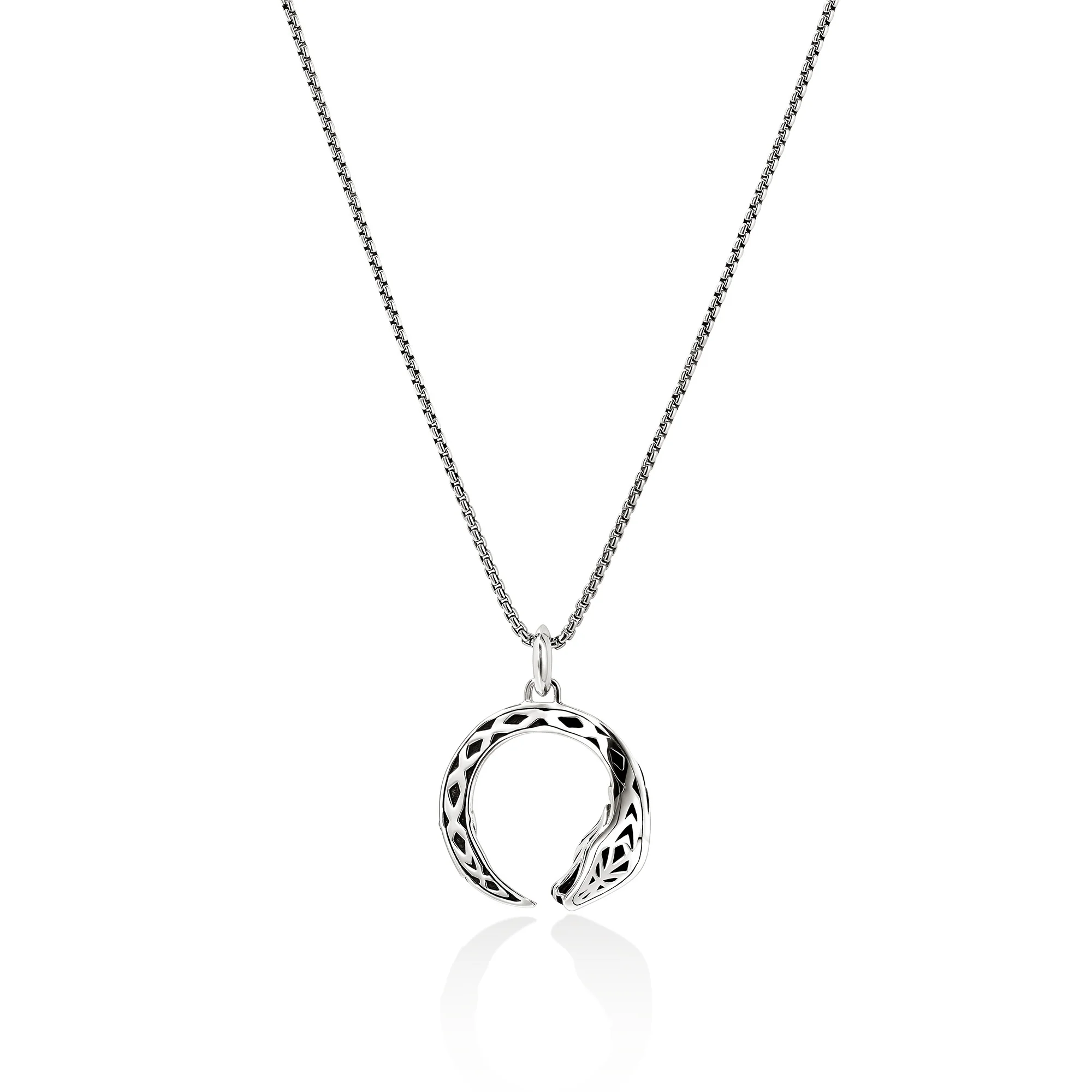 Naga Pendant Necklace, Sterling Silver, Blue Sapphire, 1.6MM|NMS603641BSP - Image 4