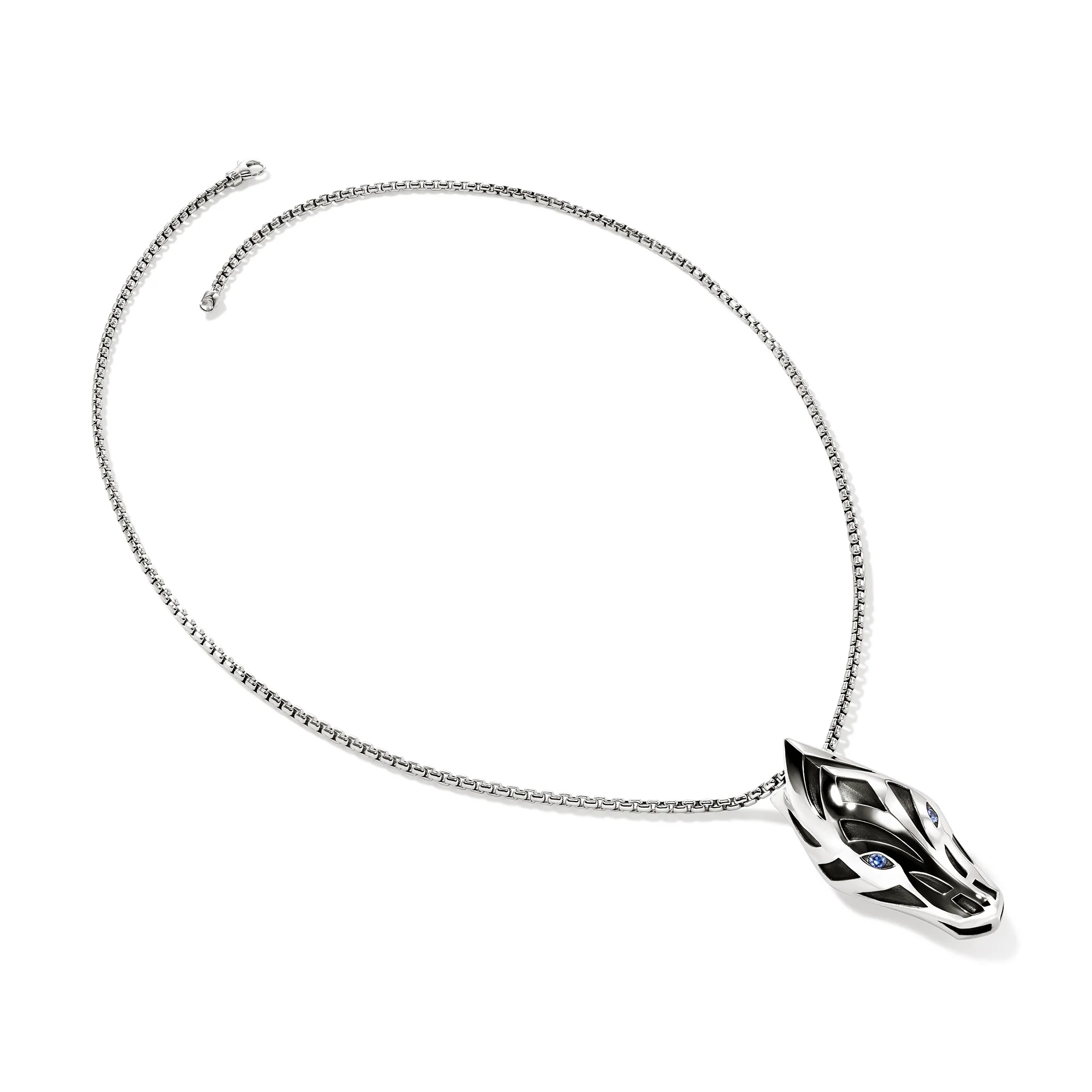 Naga Pendant Necklace, Sterling Silver, Blue Sapphire, 2.7MM|NMS603631BSP - Image 3