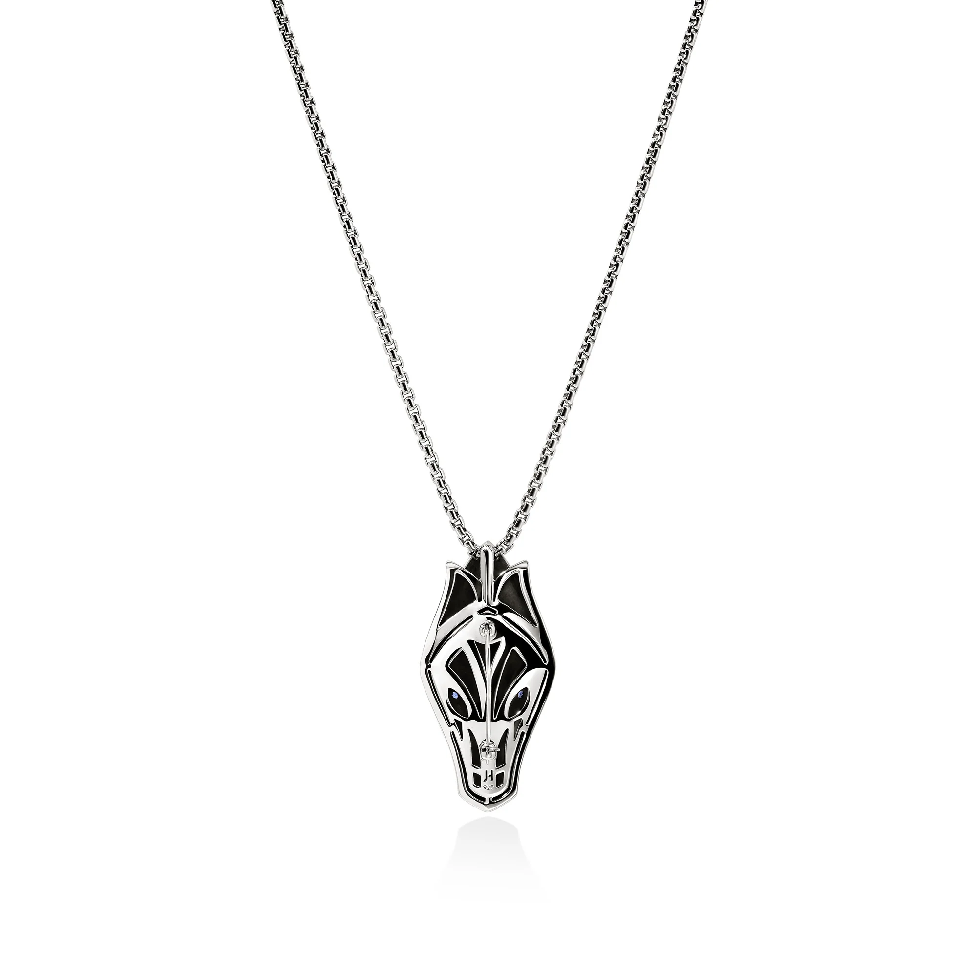 Naga Pendant Necklace, Sterling Silver, Blue Sapphire, 2.7MM|NMS603631BSP - Image 4