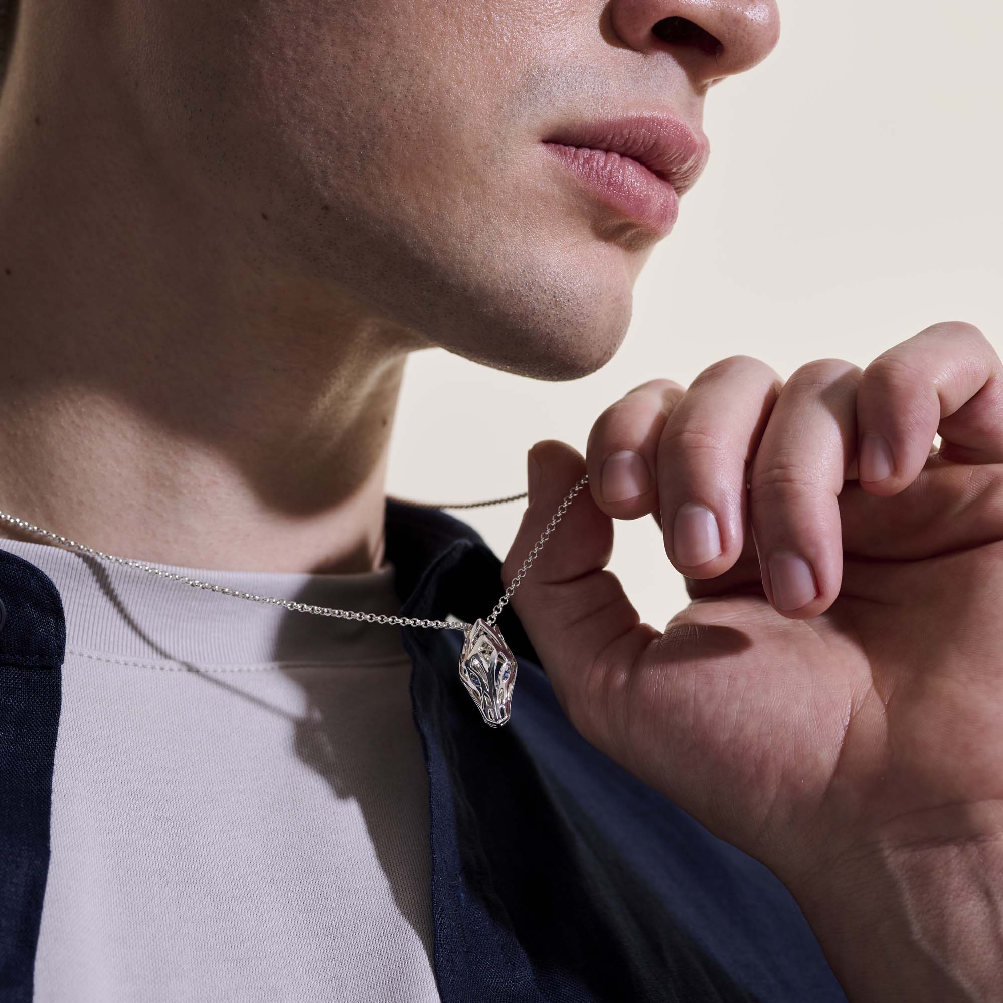 Naga Pendant Necklace, Sterling Silver|NBS603461BSP - Image 6